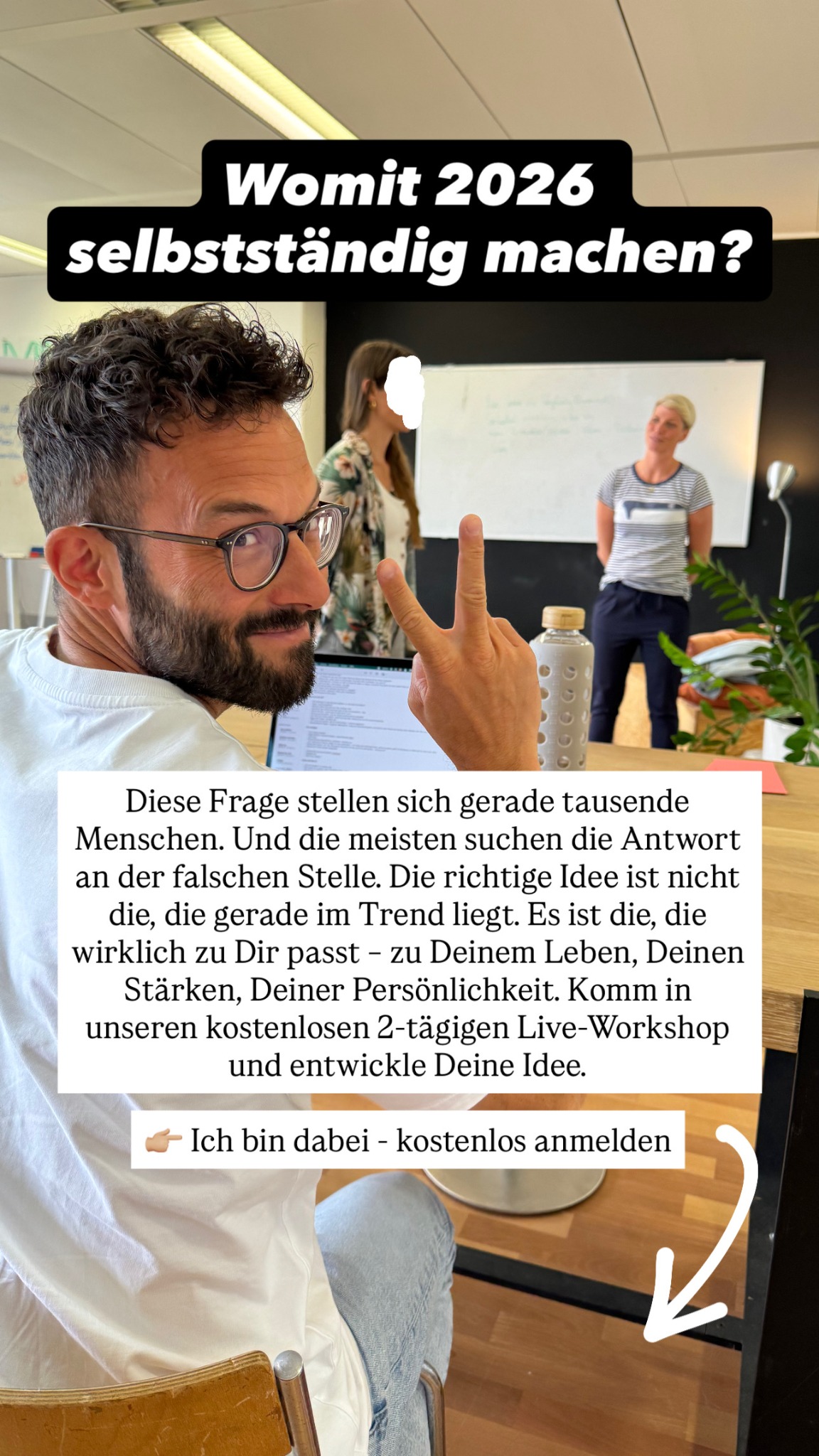 Isleofmind_academy Facebook ad: Ideenfindungs Live-Event