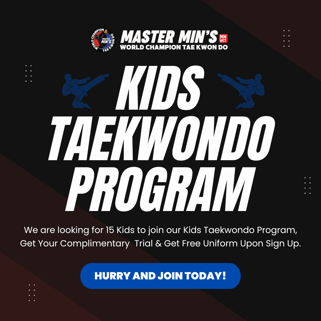 Master Min’s World Champion Tae Kwon Do Facebook ad: Spring Into Focus & Confidence