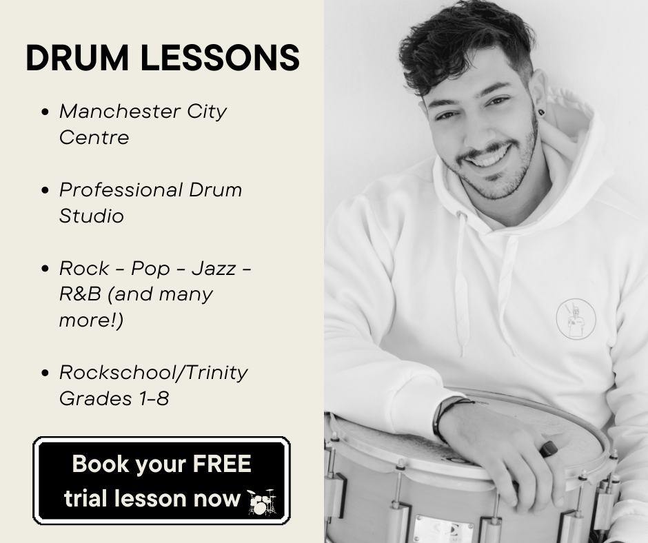Nikolas Kallithrakas - Session Drummer Facebook ad: Get your Free Trial Drum Lesson now!