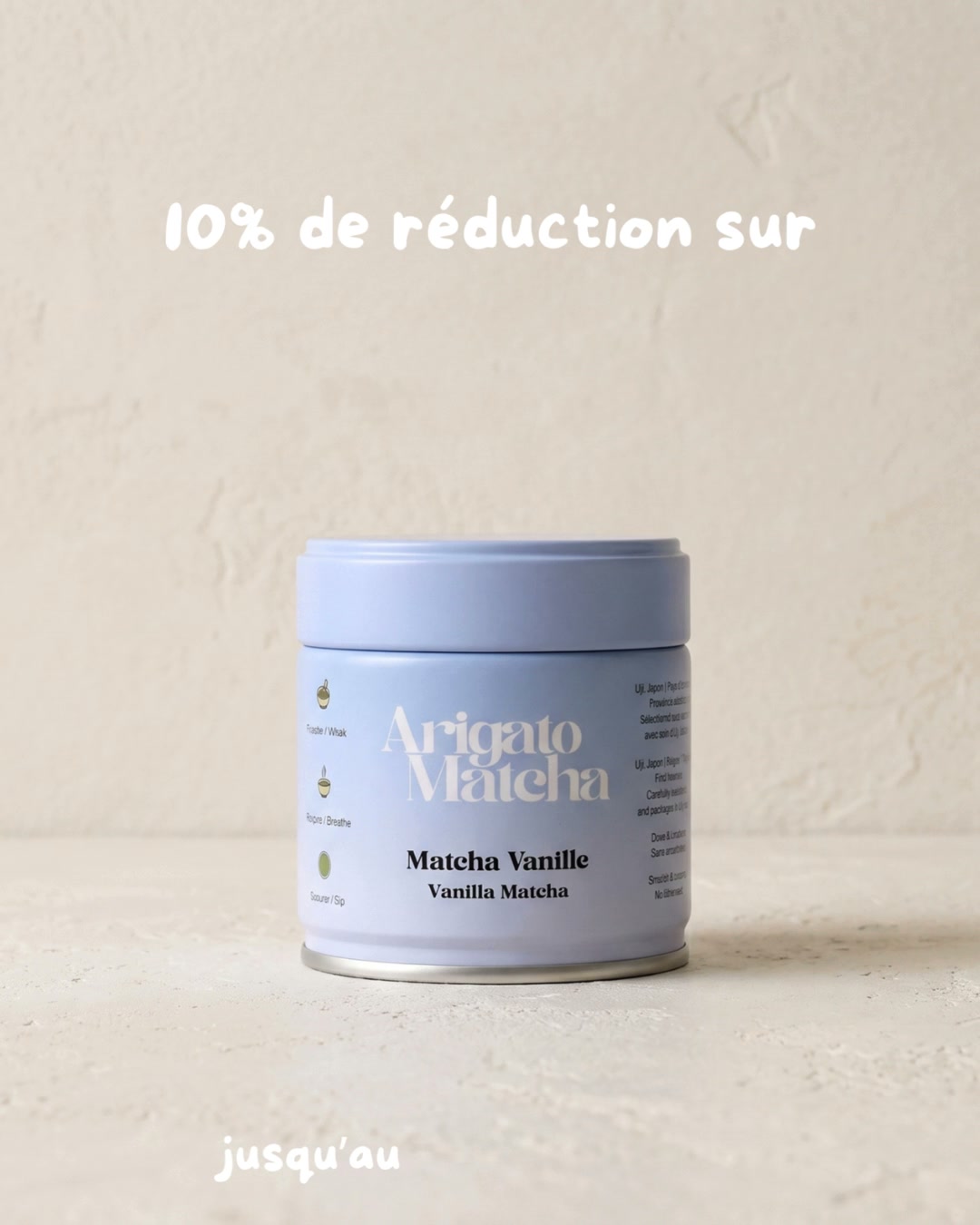 Arigato Matcha Facebook ad: Last days to enjoy 10%
