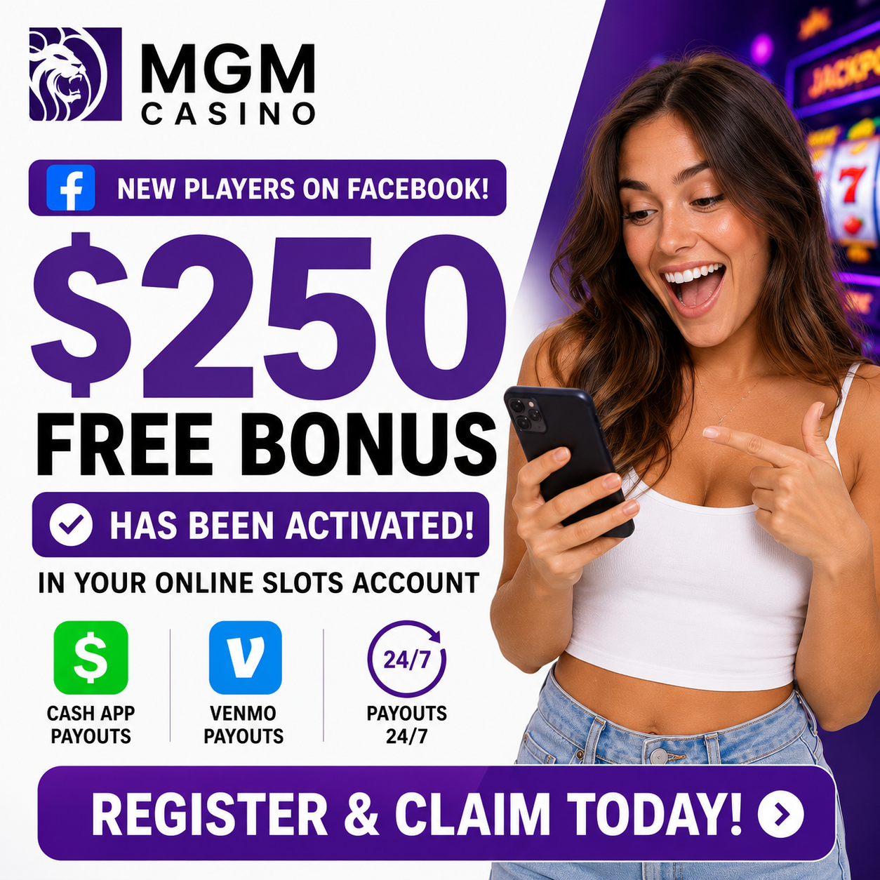 Avery Quinn Facebook ad: Mgmmobile, Free Social Casino