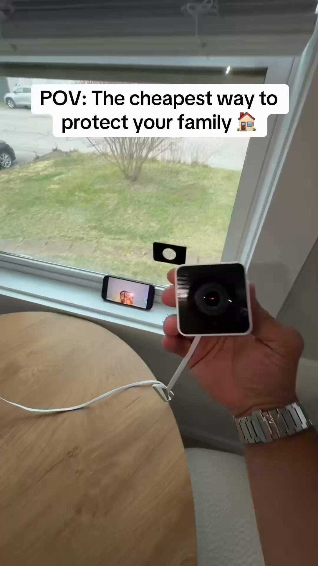 Wyze Facebook ad: Outdoor Security Camera. Zero Outdoor Installation.