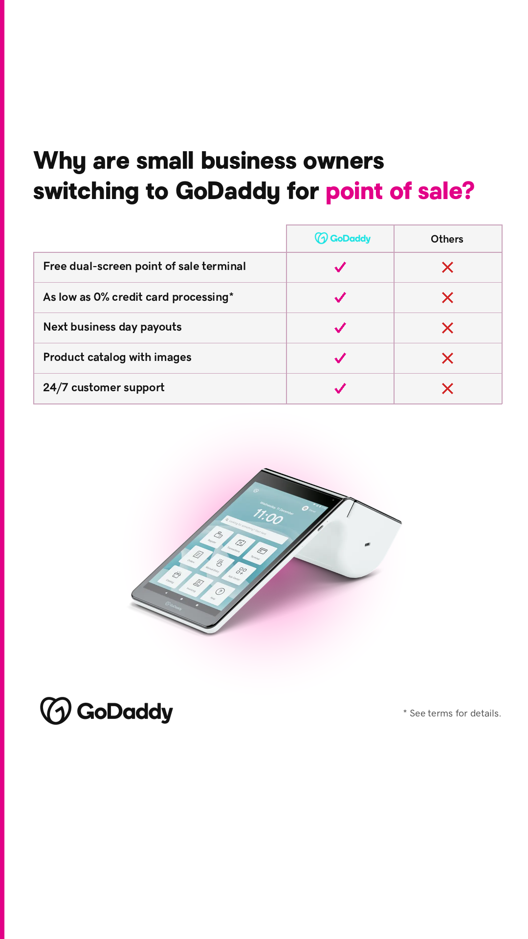 GoDaddy Facebook ad