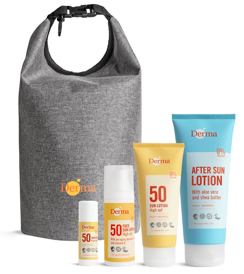 Derma Facebook ad: Solklar? Se Dermas attraktive solcremetilbud.