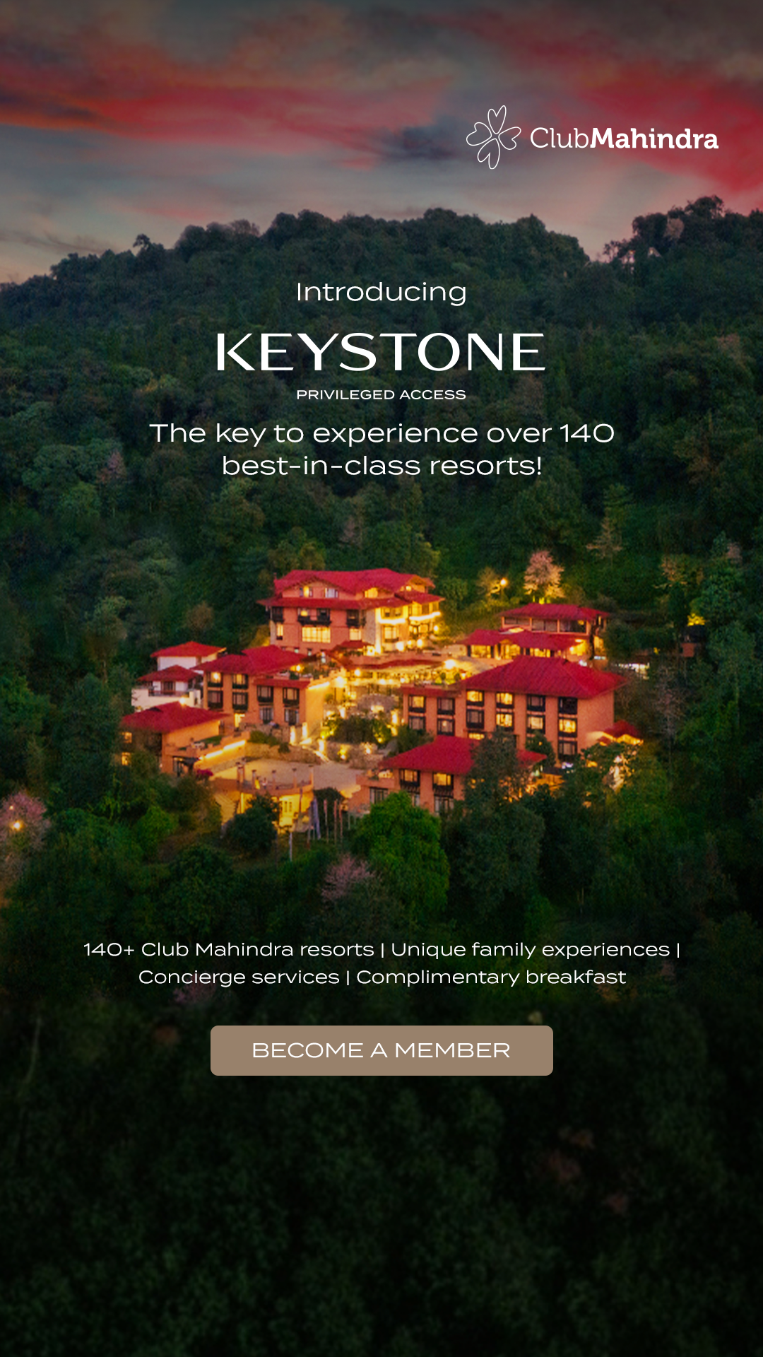 Club Mahindra Facebook ad