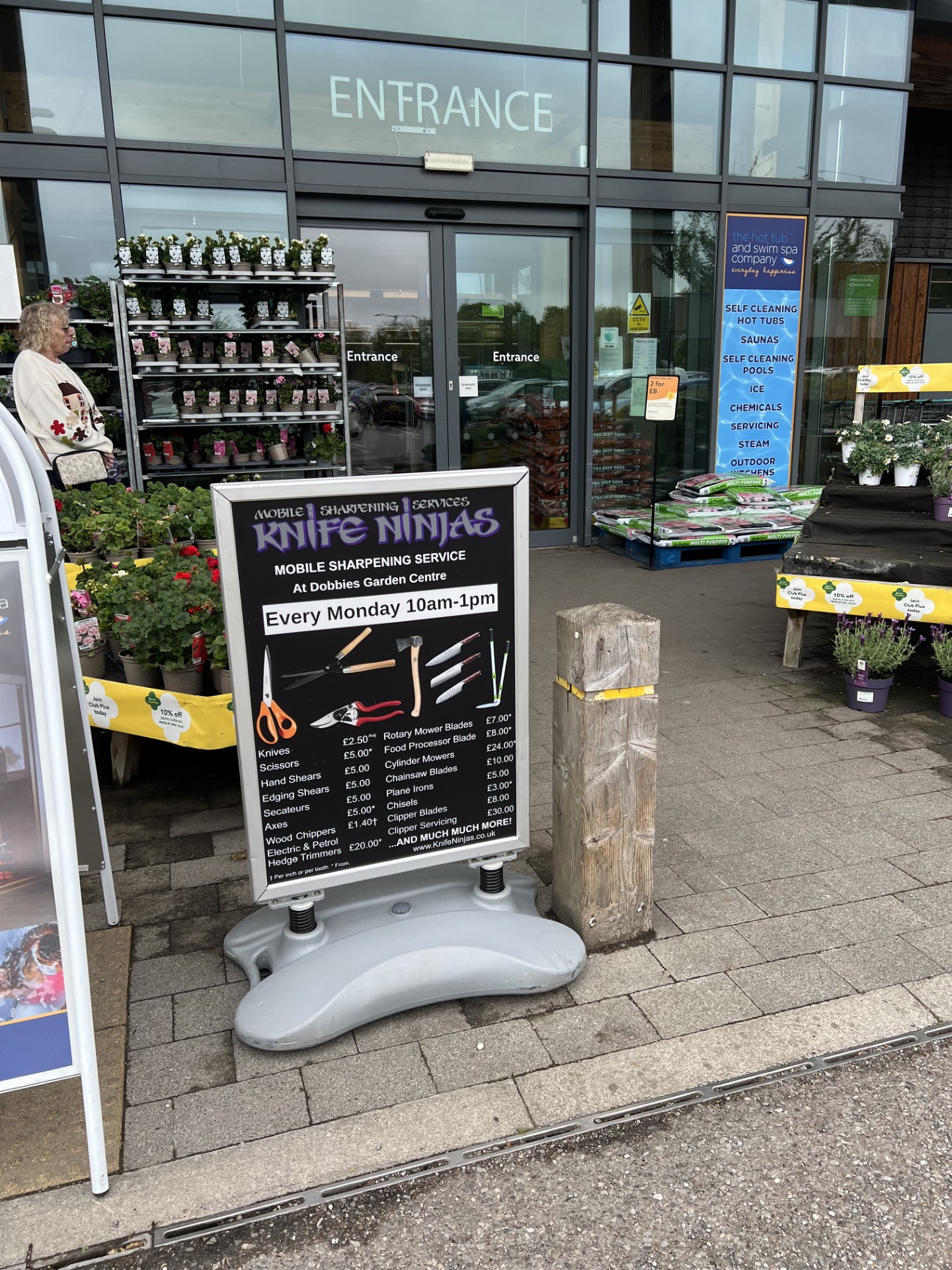 Knife Ninjas Facebook ad: NEW AT DOBBIES GILLINGHAM