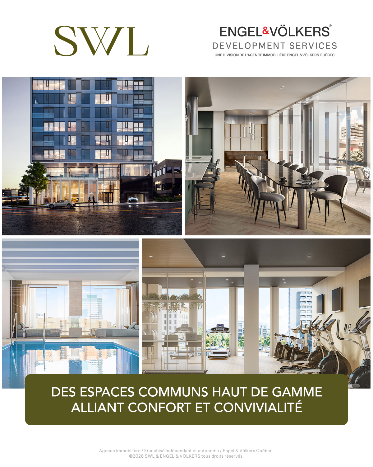 Engel & Völkers Montréal Québec Facebook ad: LE 𝐒𝐖𝐋, Boulevard Laurier, Québec