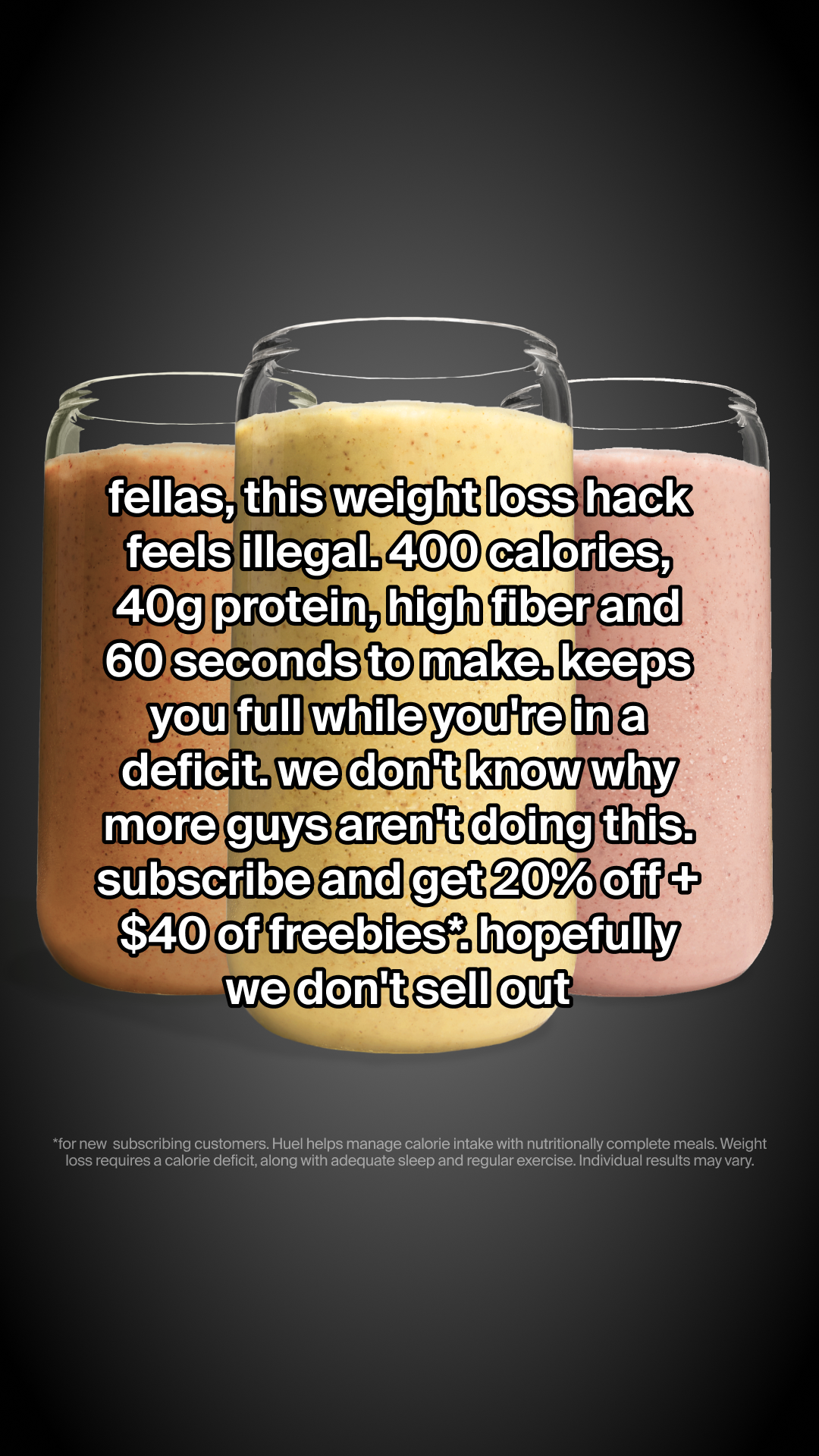 Huel Facebook ad