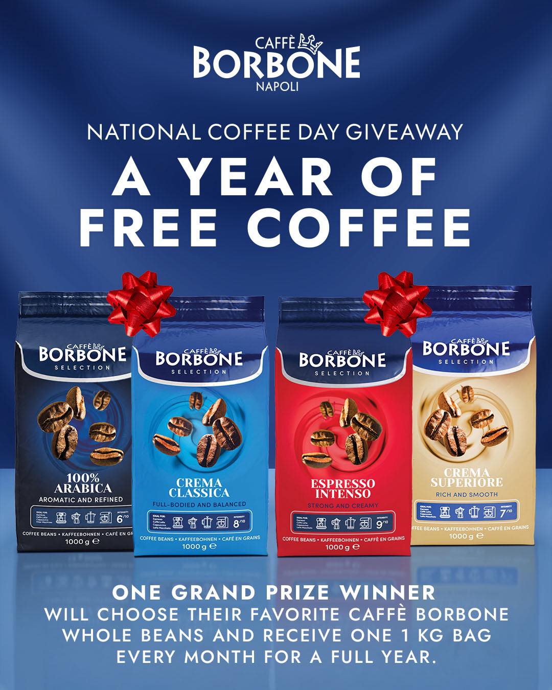 Caffè Borbone America Facebook ad: This National Coffee Day, we’re celebrating the best…