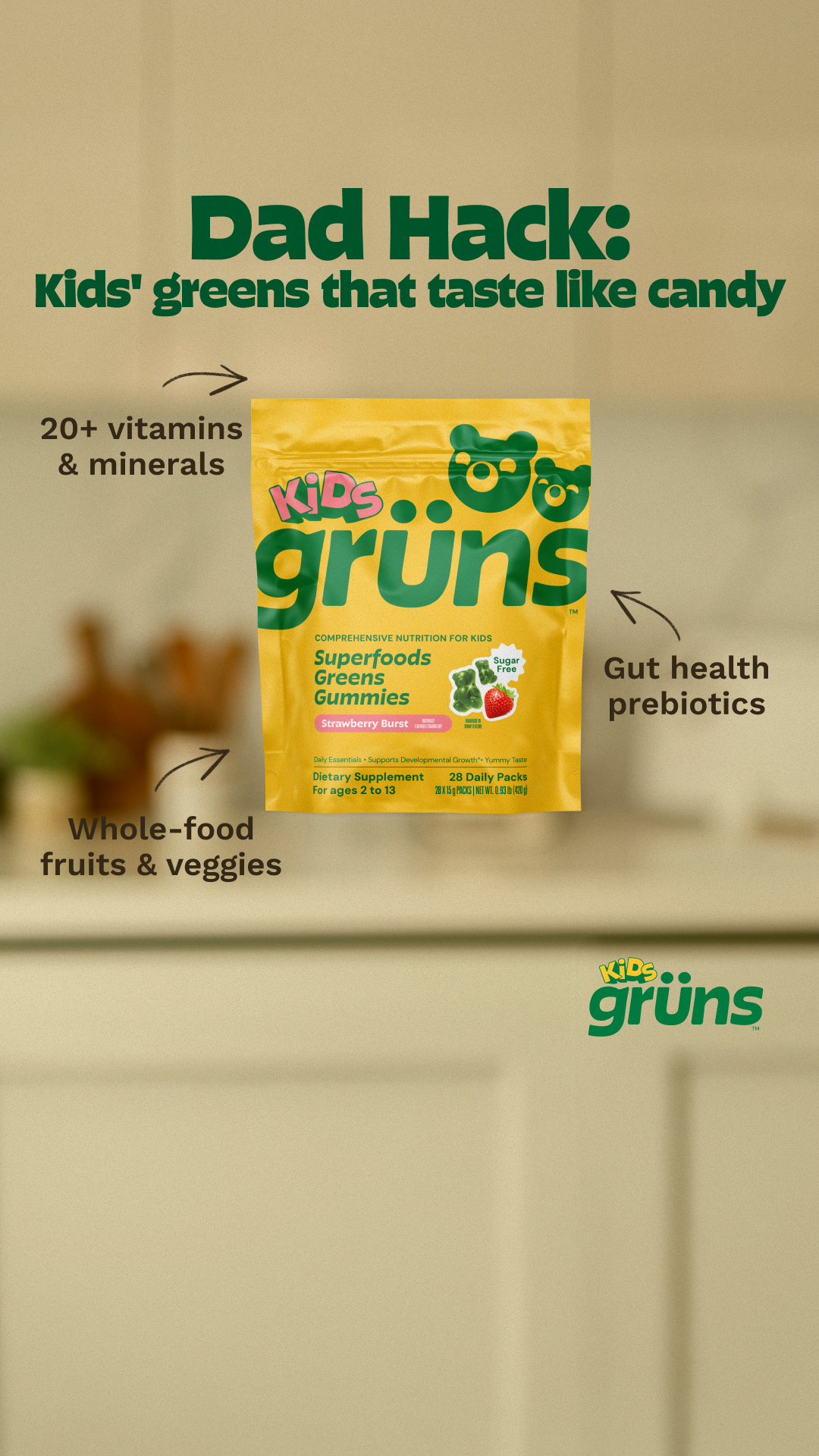 Grüns Kids Facebook ad