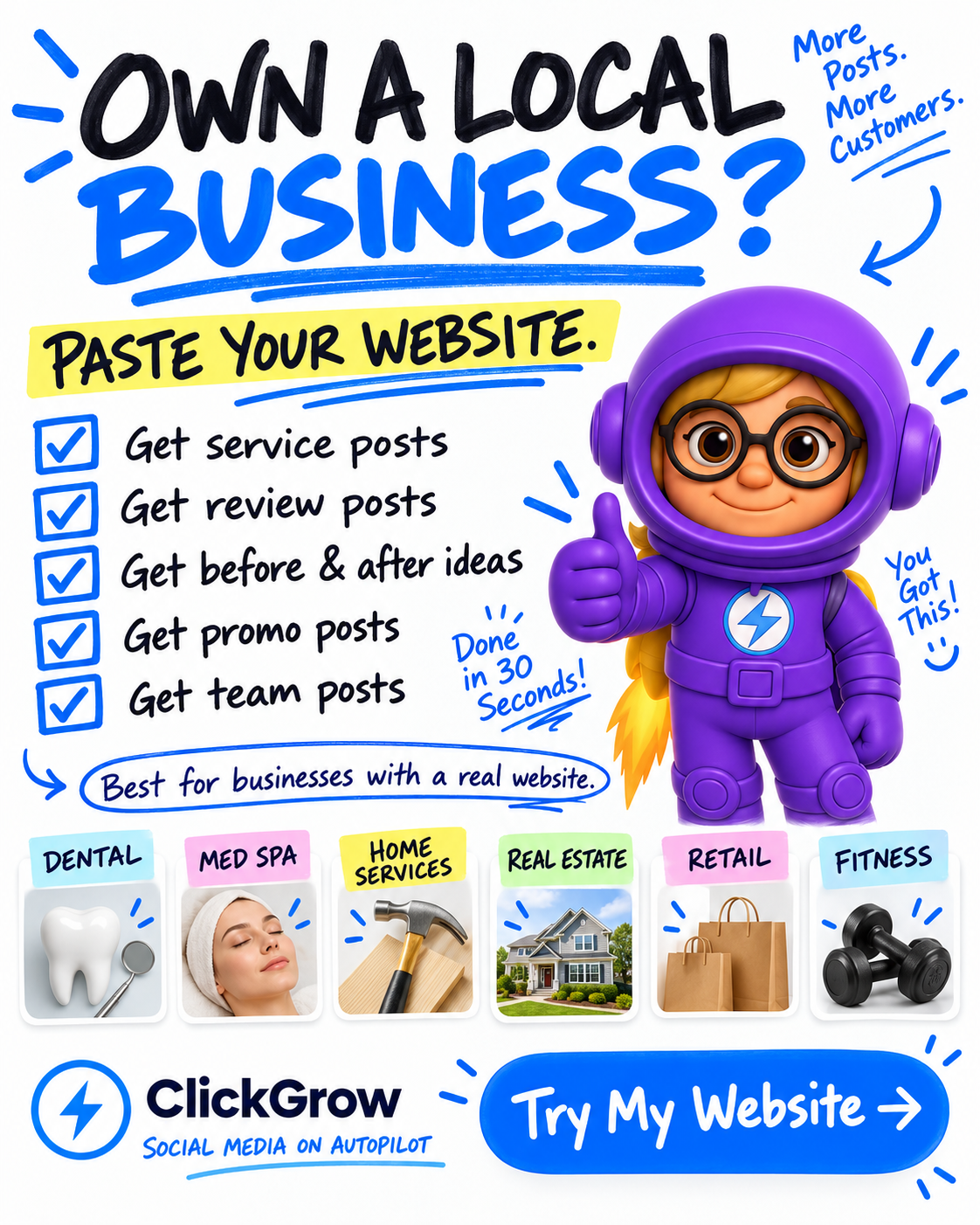 ClickGrow AI Facebook ad: Own a local business?