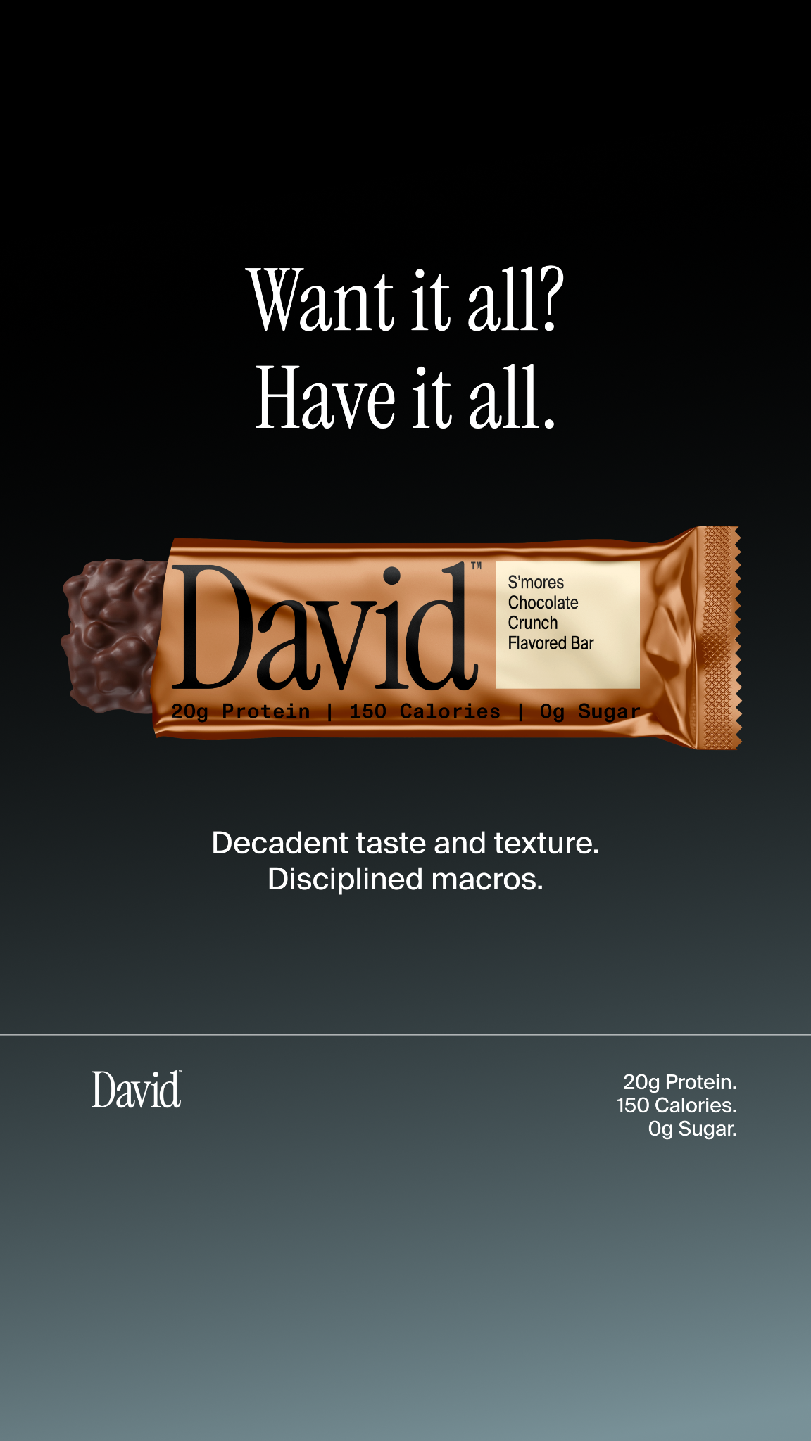 David Protein Facebook ad