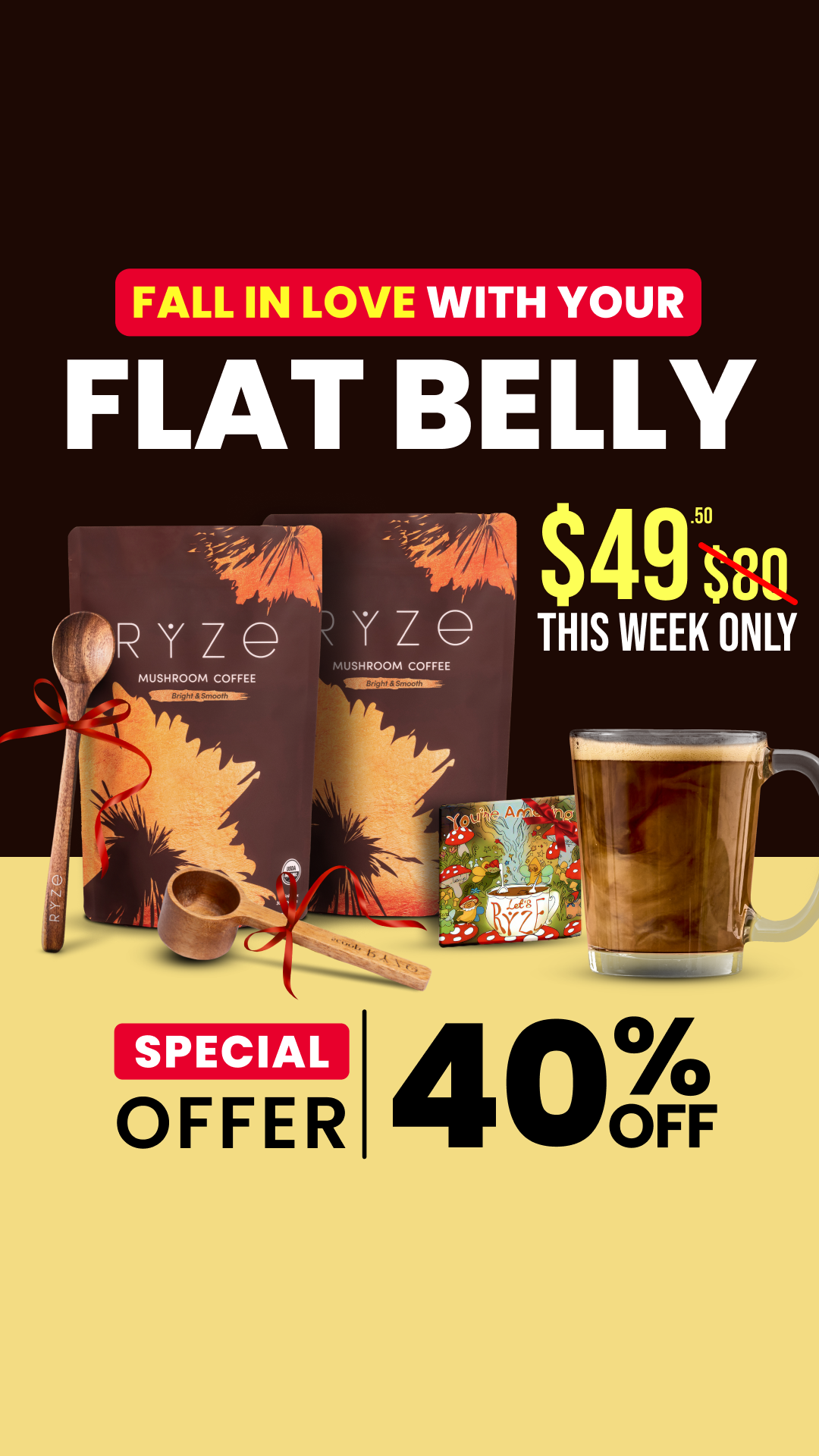 RYZE Superfoods Facebook ad