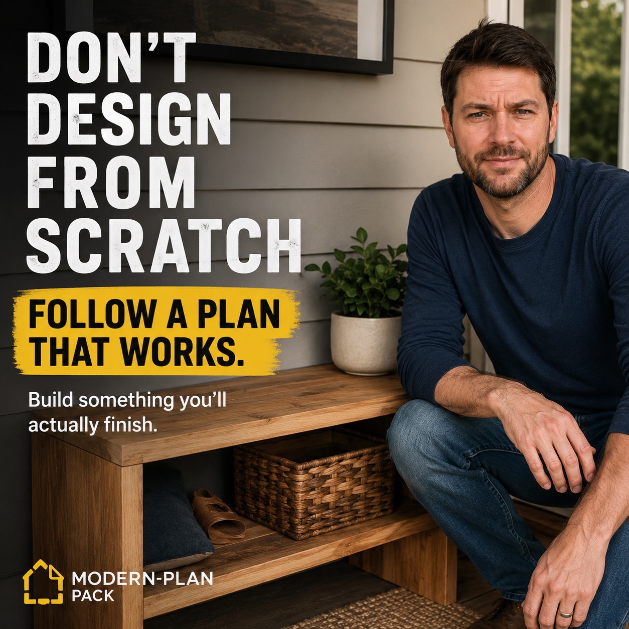 Bevis Wood Club Facebook ad: 130+ beginner-friendly woodworking plans.