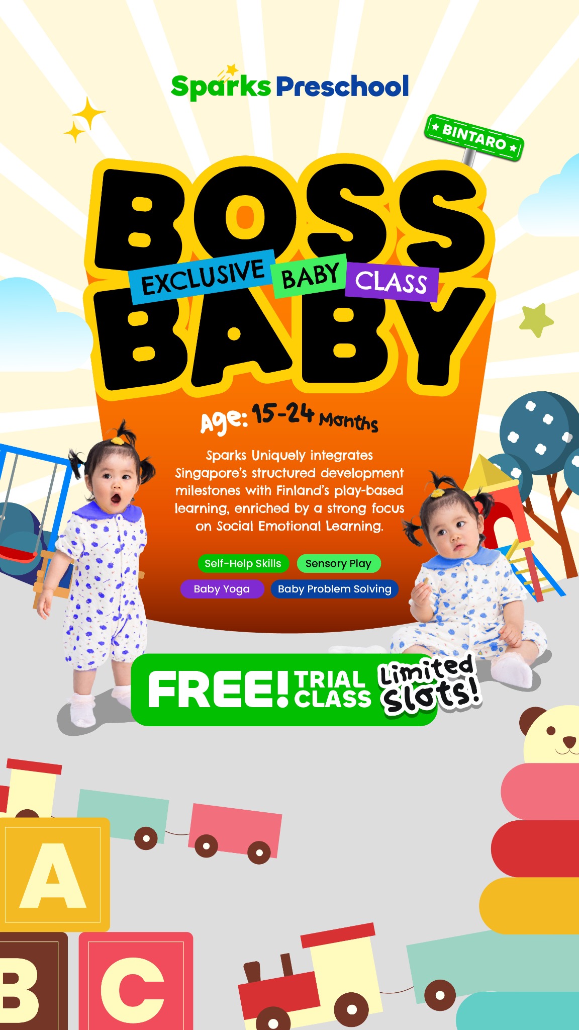 Sparks Preschool Facebook ad