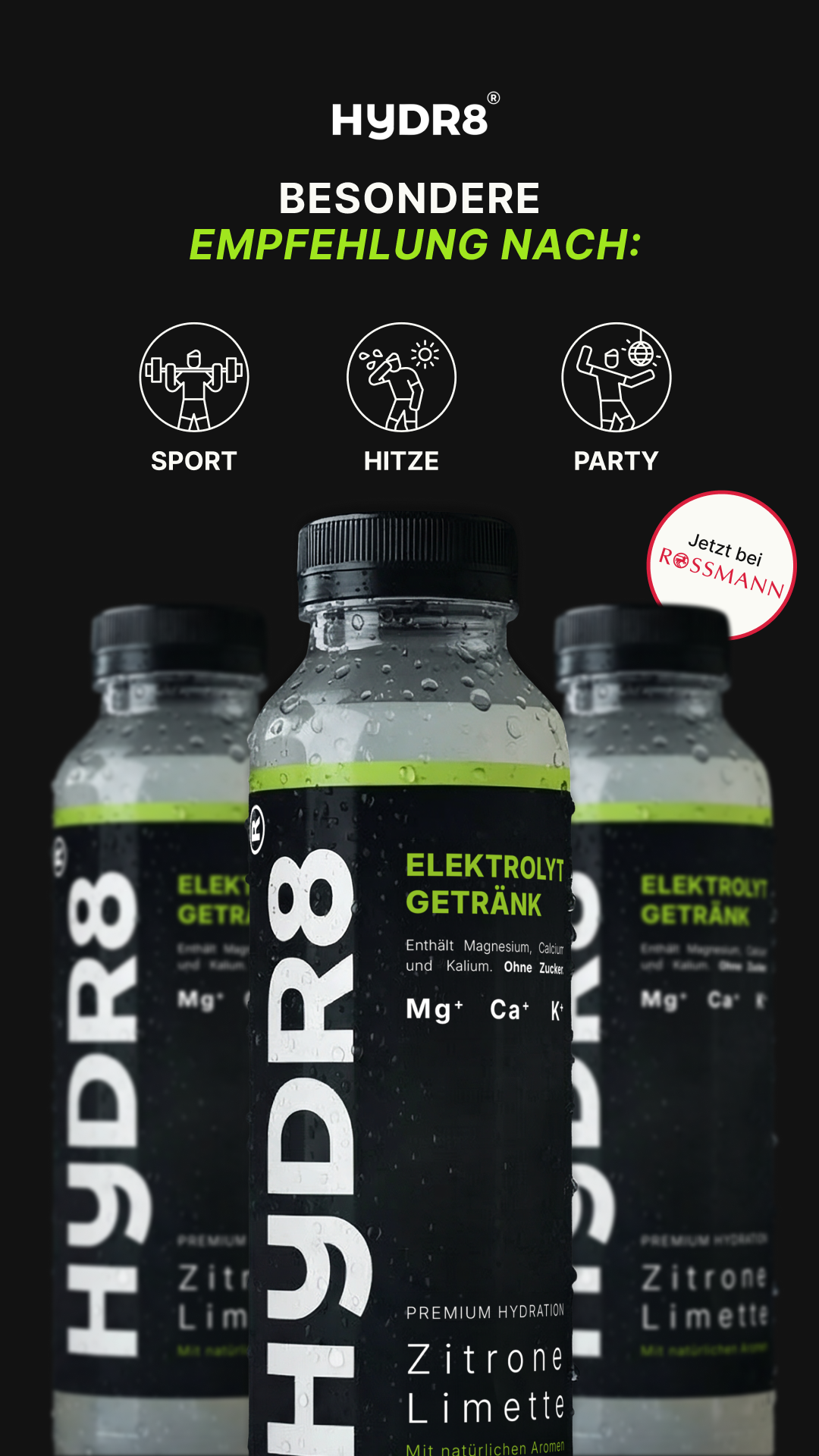 HYDR8 - Das Elektrolyt-Getränk Facebook ad from May 20, 2026