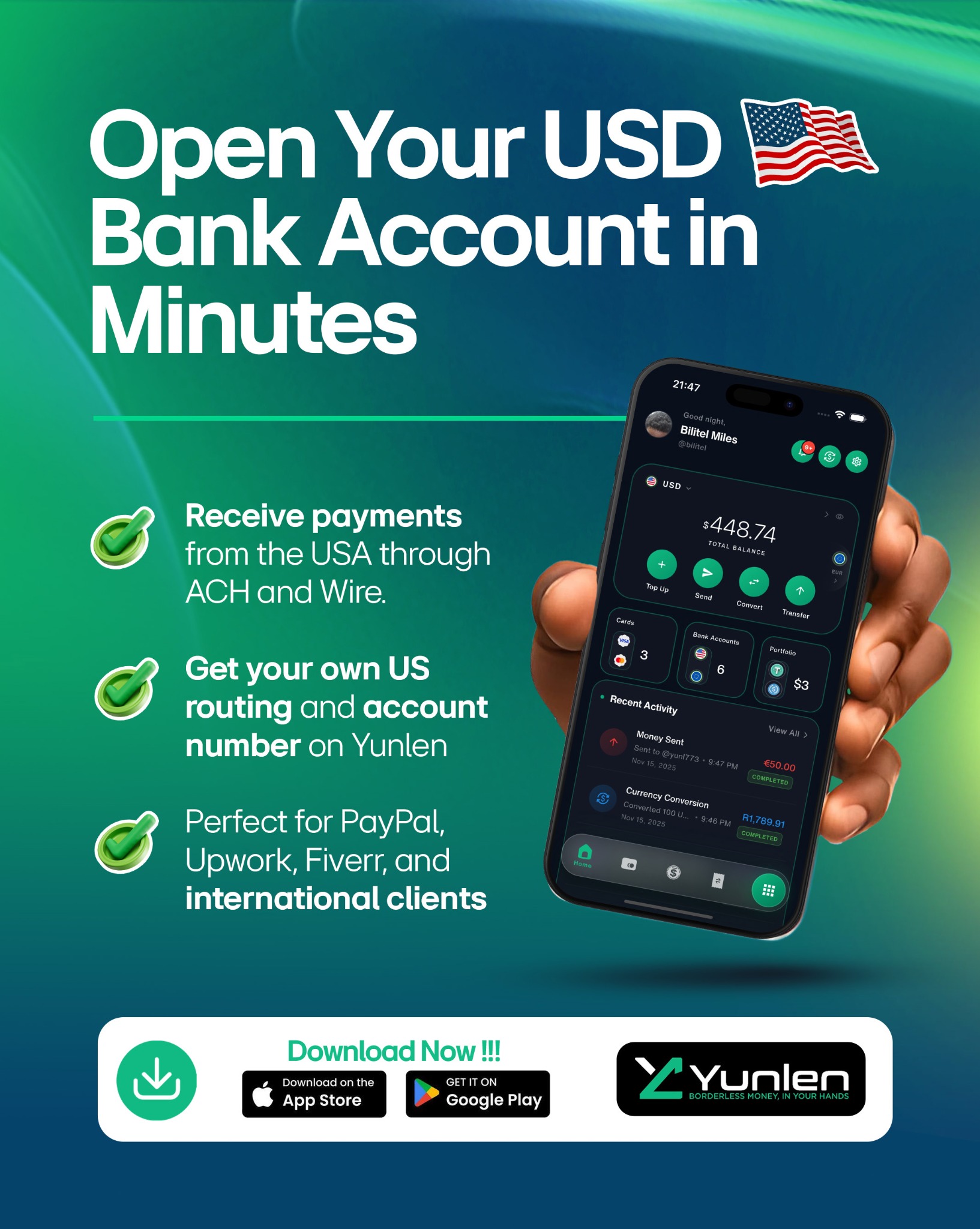 Yunlen.app Facebook ad