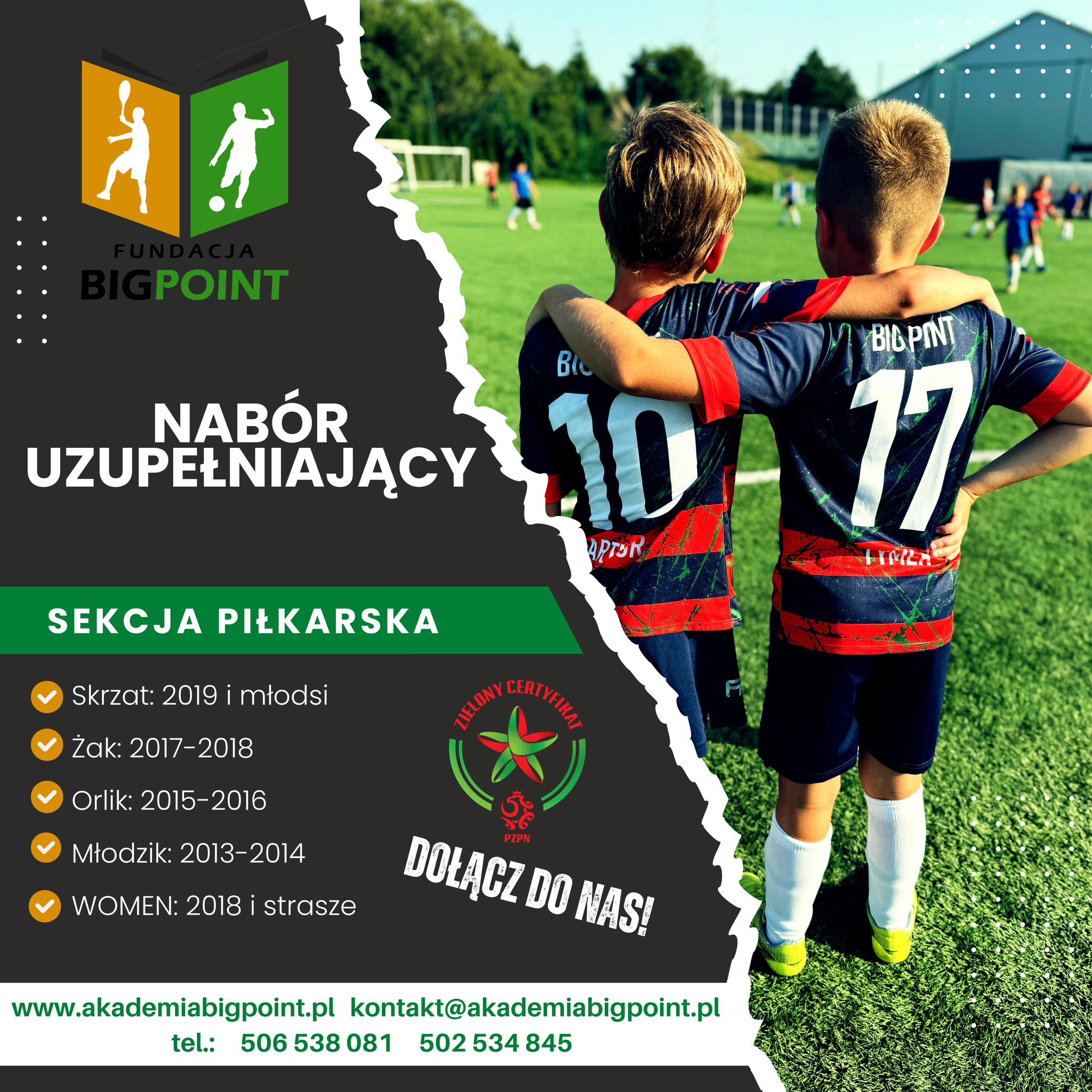 Fundacja BIG POINT Facebook ad: NABÓR UZUPEŁNIAJĄCY, DOŁĄCZ DO NAS!