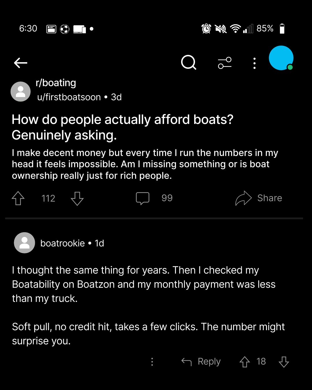 Boatzon Facebook ad