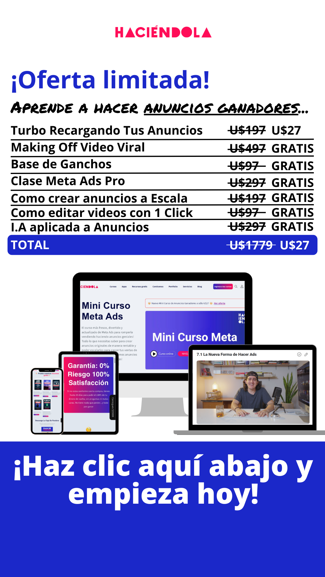 Haciendola Facebook ad