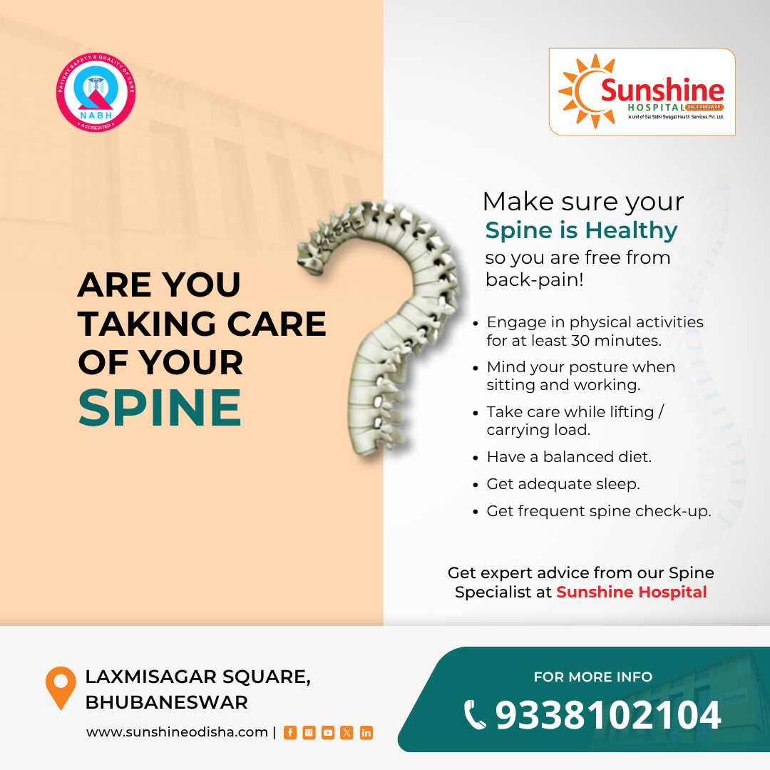 Sunshine Hospital Bhubaneswar Facebook ad: Back pain troubling you?