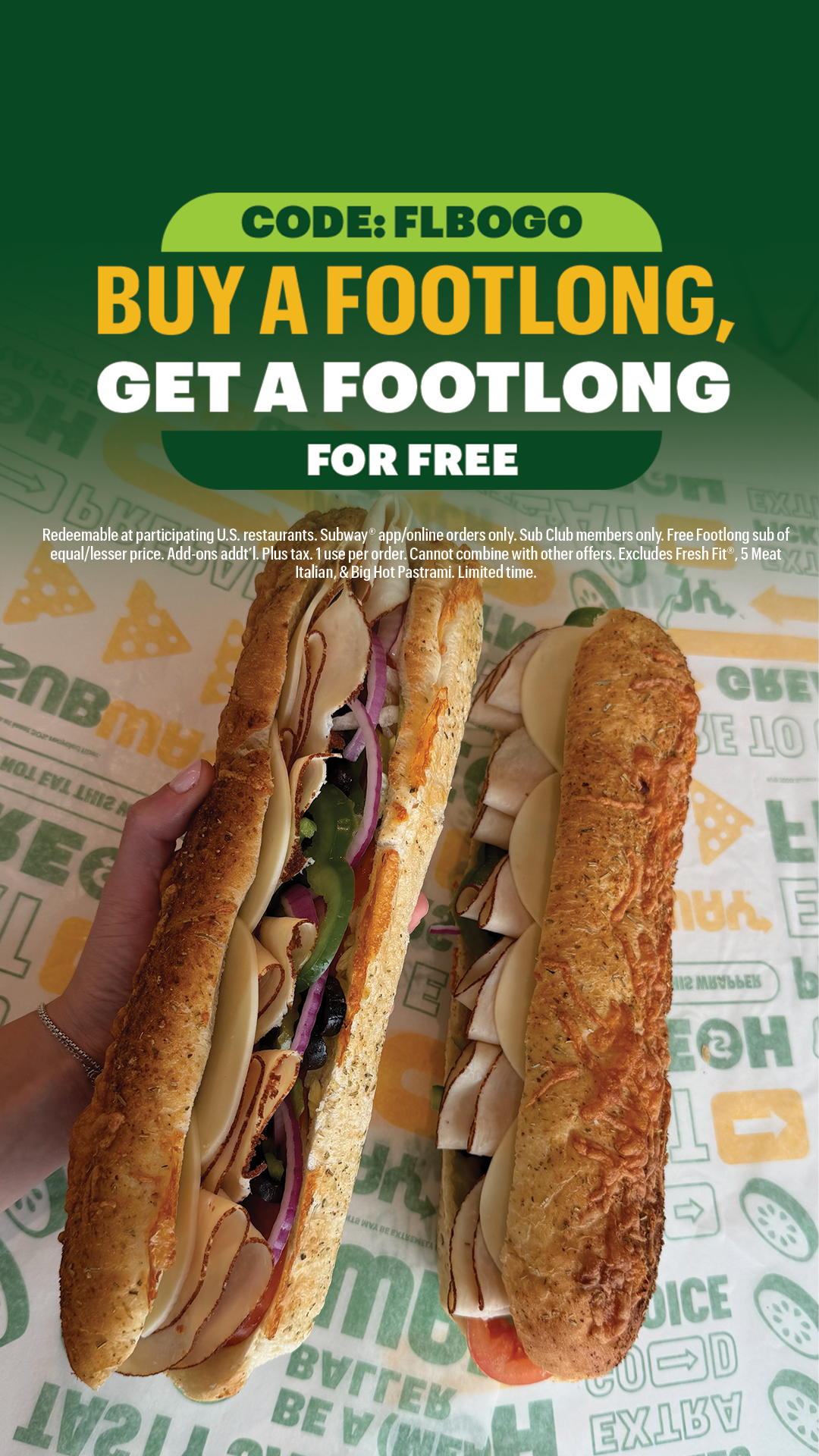 Subway Facebook ad