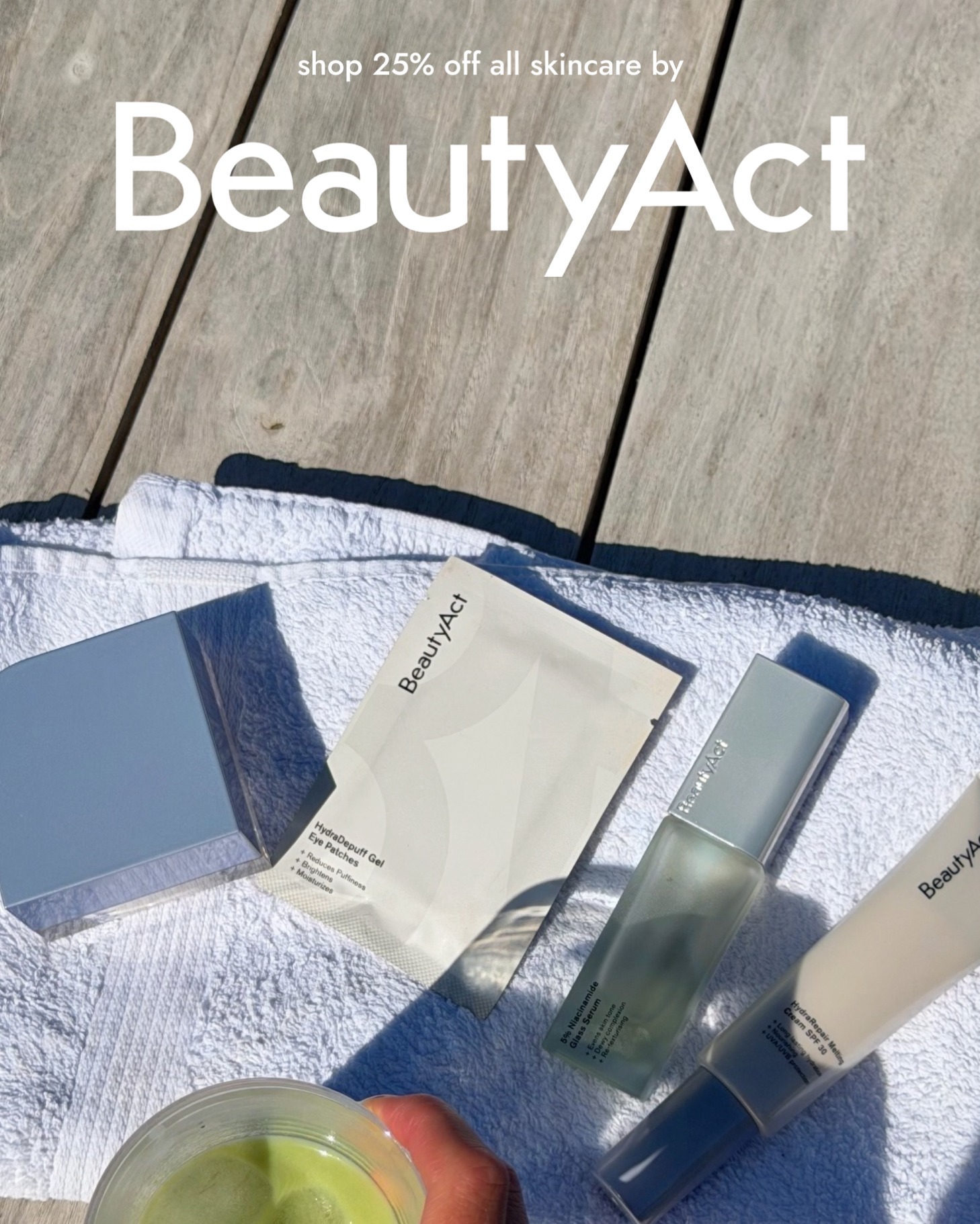 BeautyAct Facebook ad: 25% på hudvårdsfavoriter från BeautyAct!