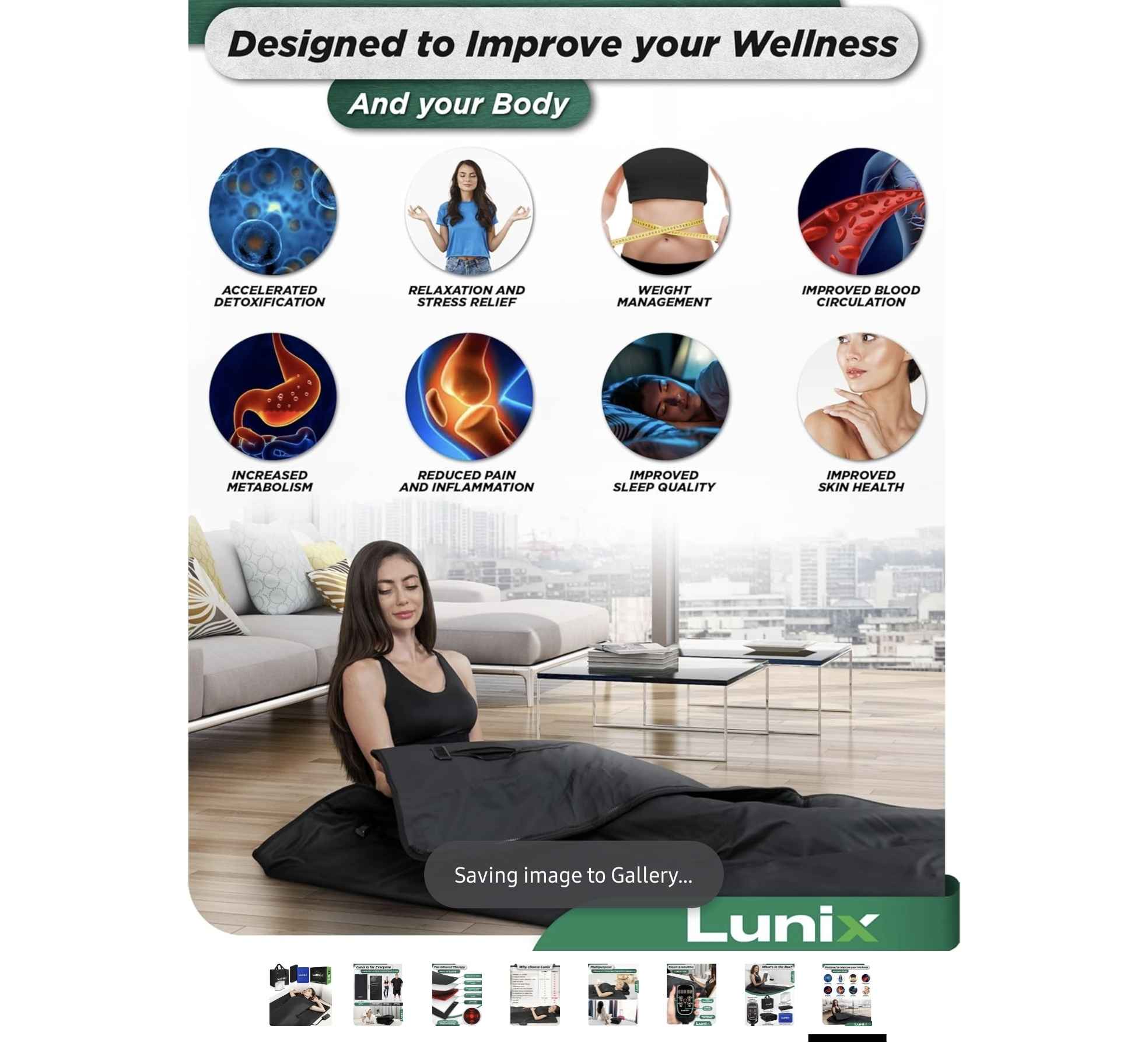 Rossy Nunez Facebook ad: Lunix LX17 Infrared Sauna Blanket, Portable Sauna Bag for…