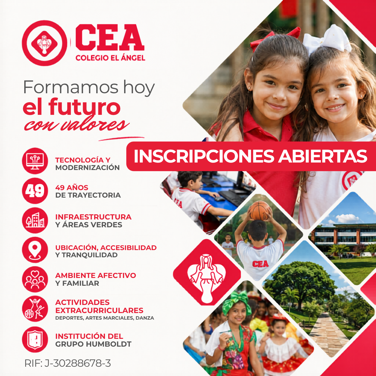 UE Colegio El Ángel Facebook ad: Papá, mamá: sabemos que elegir el colegio ideal…