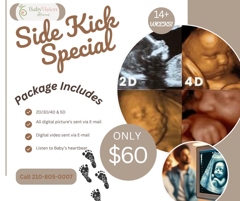 BabyVision Ultrasound Facebook ad: Sidekick Special