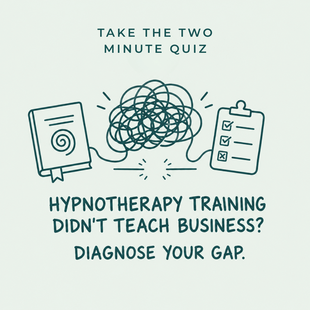 Hypno Design Studio Facebook ad: Find your Hypnotherapy Business Bottleneck