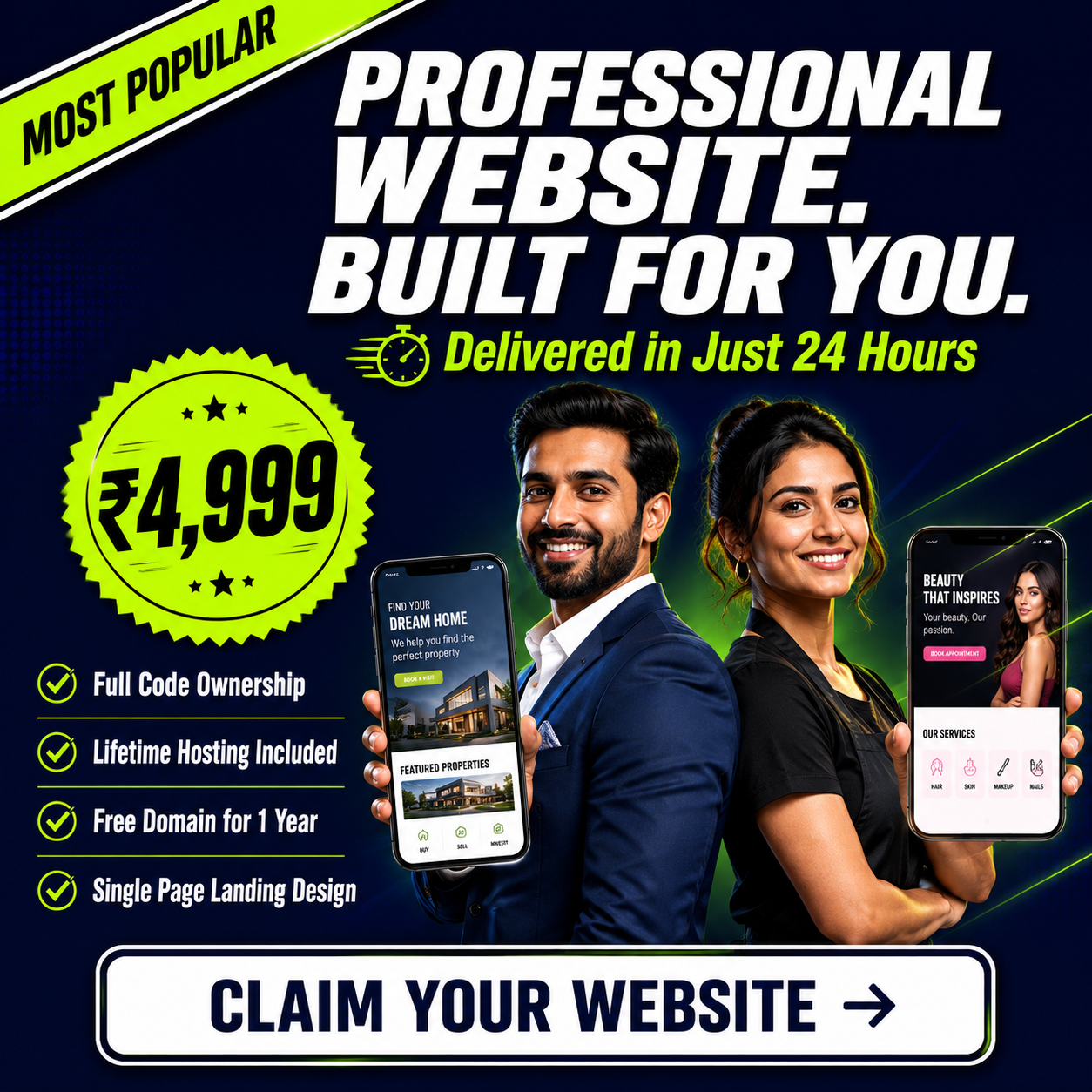 Syneptex Facebook ad: Professional Website for Your Business