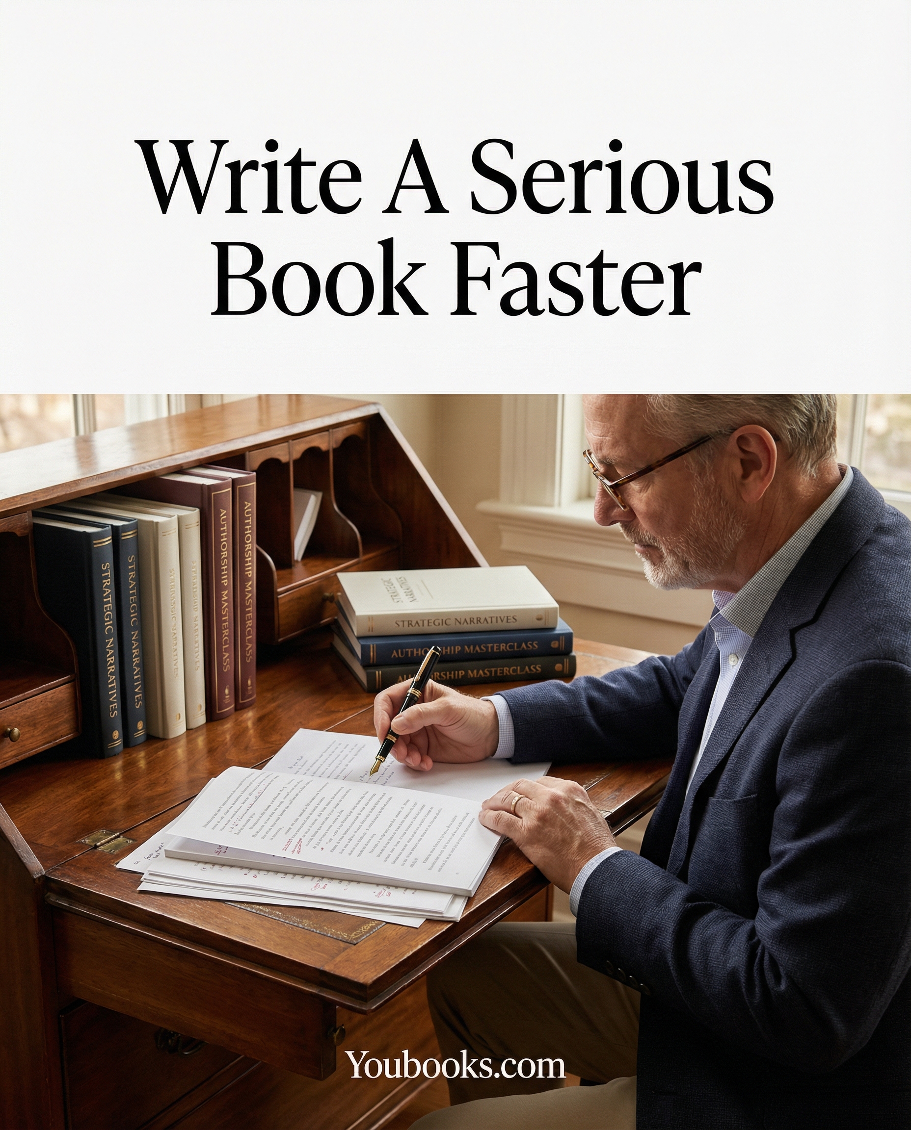 Youbooks.com Facebook ad: Write A Serious Book Faster