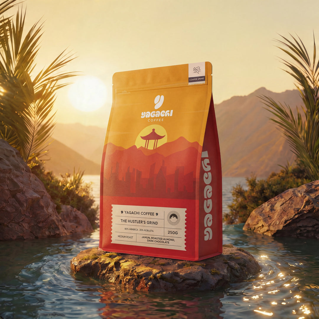 Yagachi Coffee Facebook ad: Freshly Ground Coffee from the Blue Mountain Coffee…