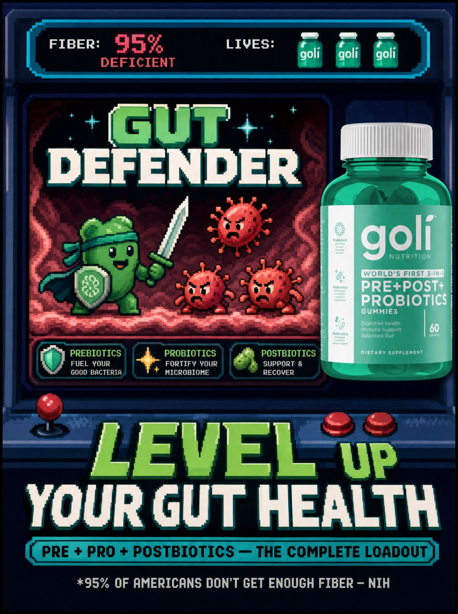 Goli Facebook ad: OVER 60% OFF + 100% FREE Shipping