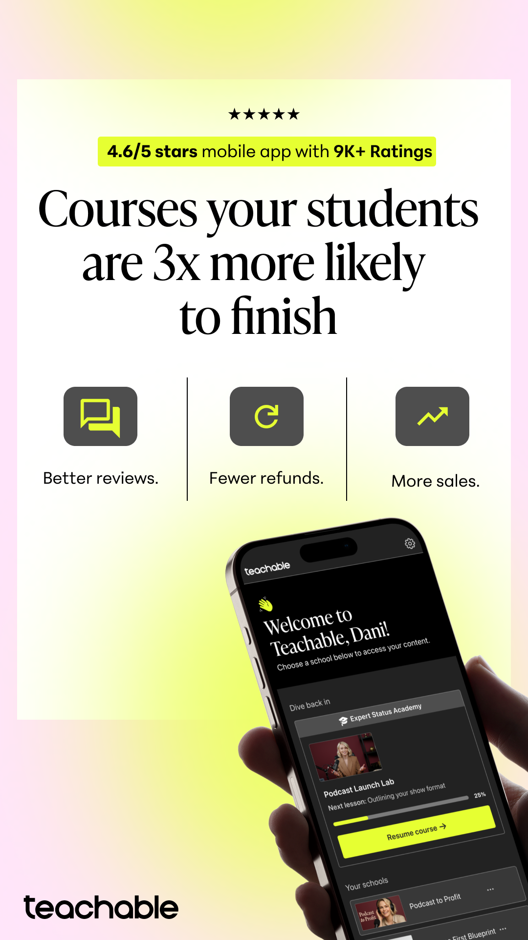 Teachable Facebook ad
