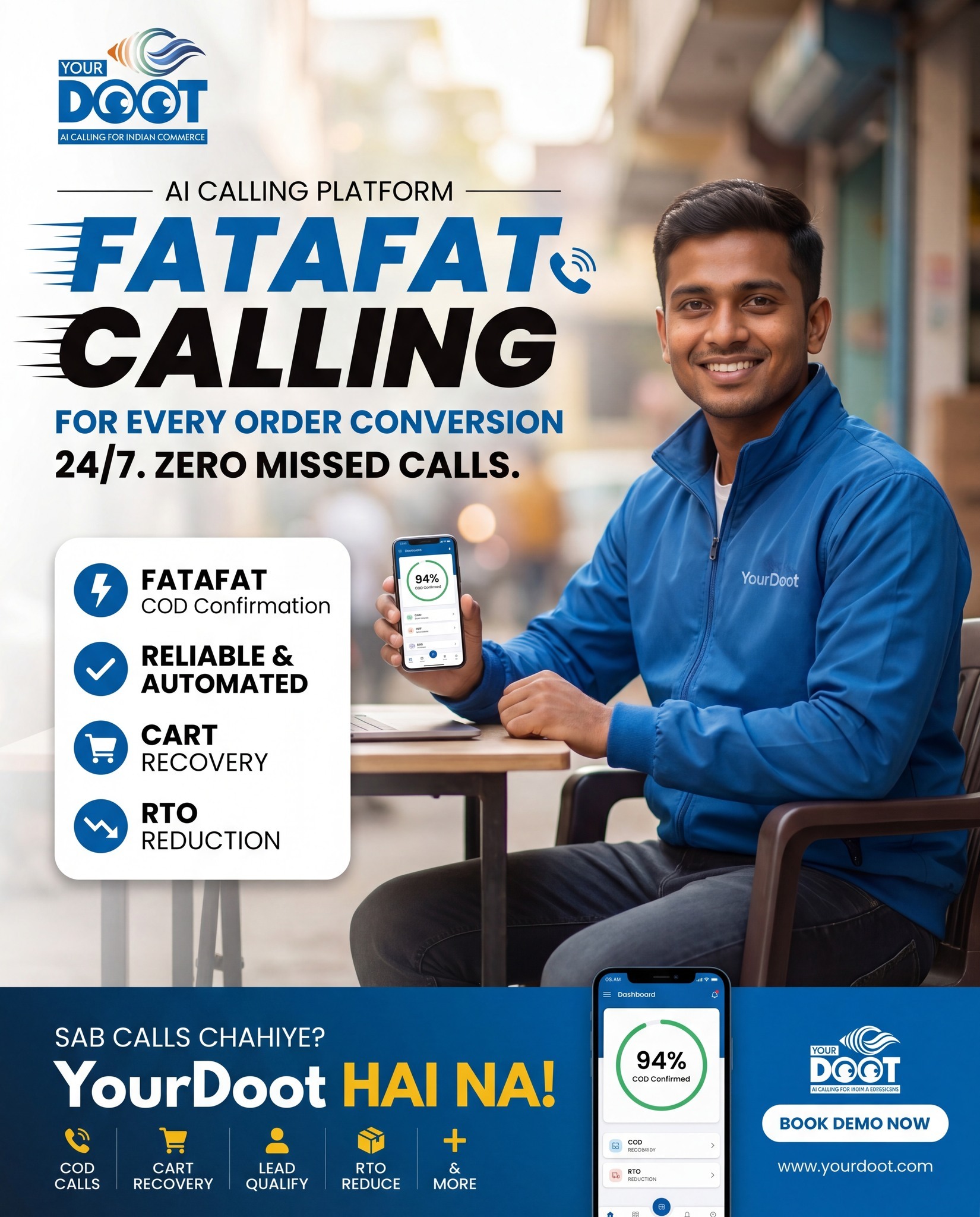 Your Doot Facebook ad: YourDoot - AI Voice Agent for Indian E-commerce | Boost…