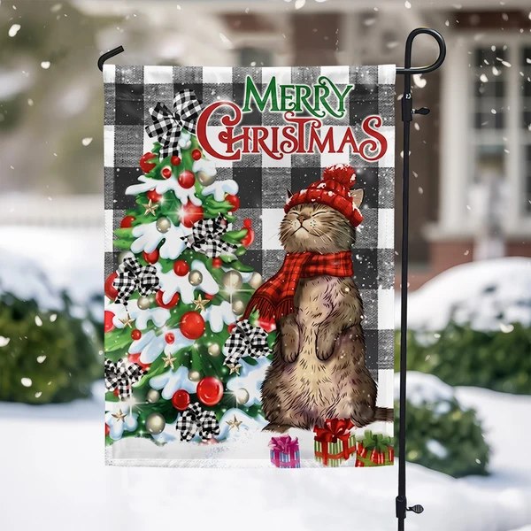 Unique Flags Facebook ad: Christmas is better with a cat in the…