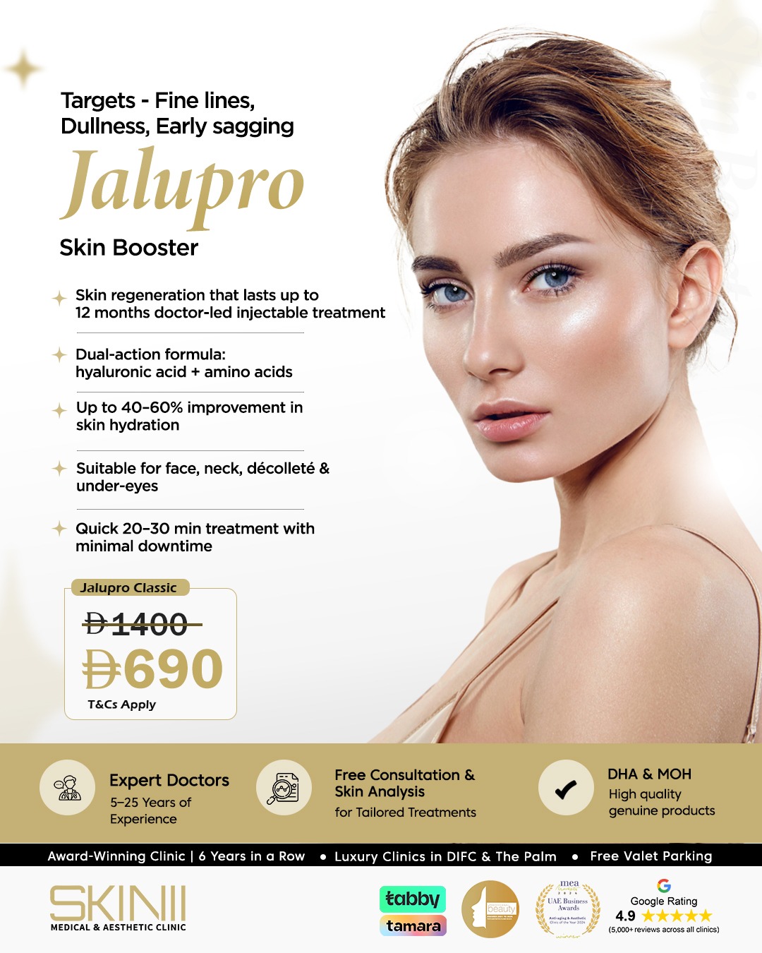Skin111 Clinics Facebook ad: Chat with us