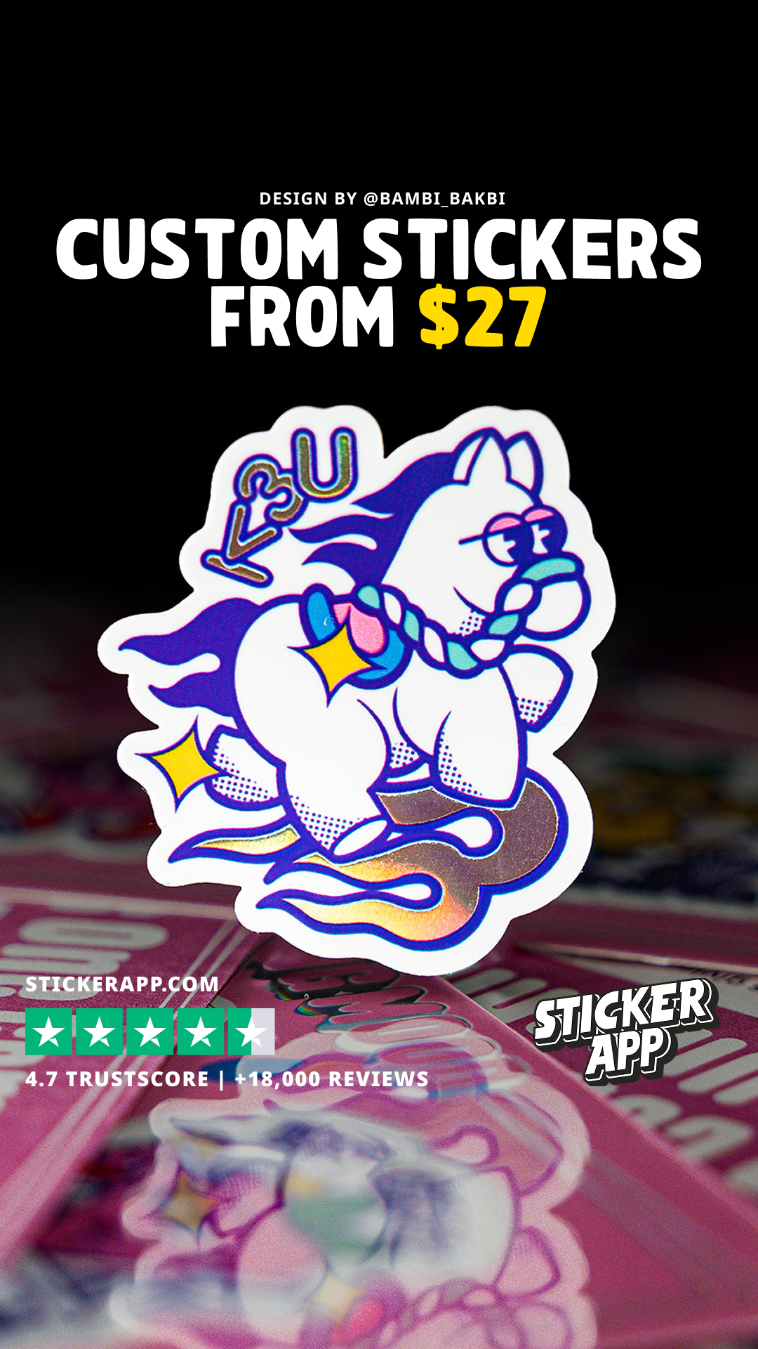 StickerApp Facebook ad