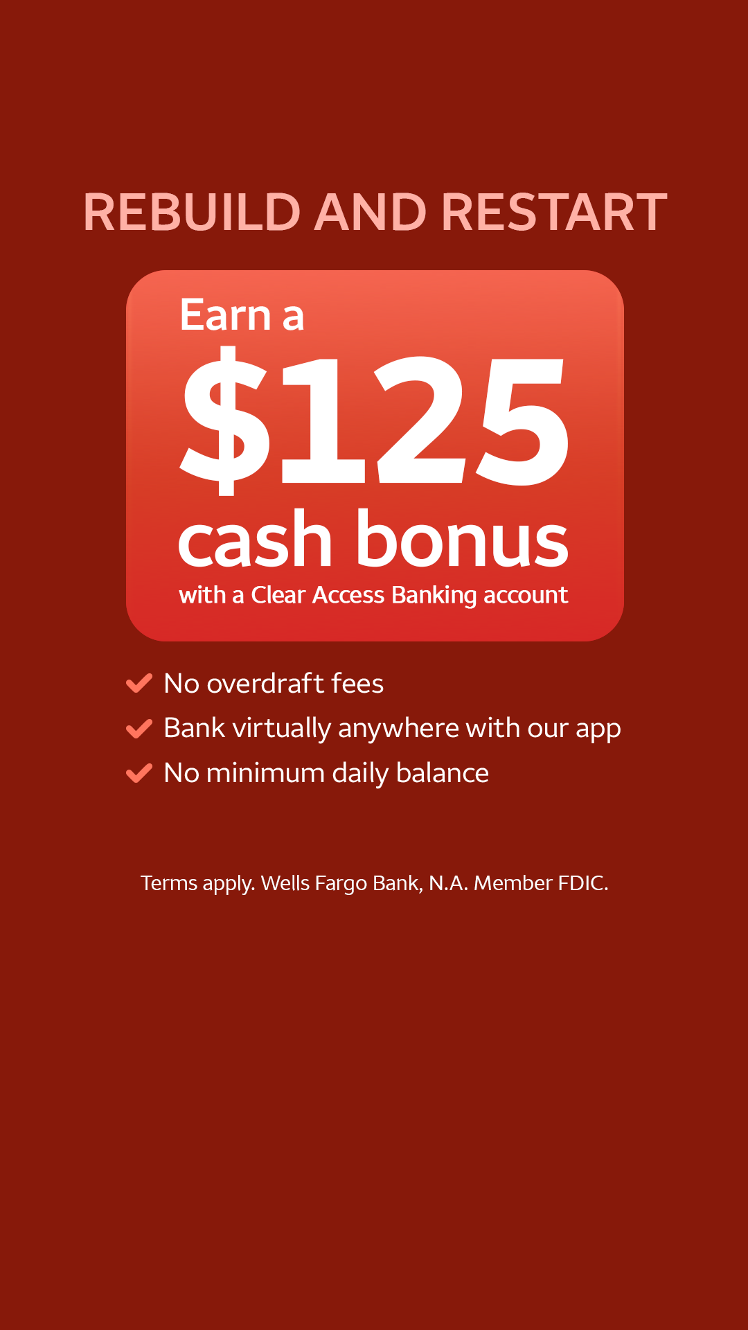 Wells Fargo Facebook ad