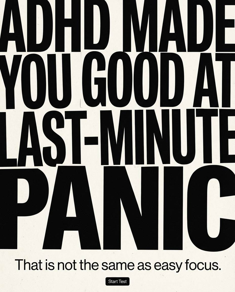 ADHD Clarity Test Facebook ad