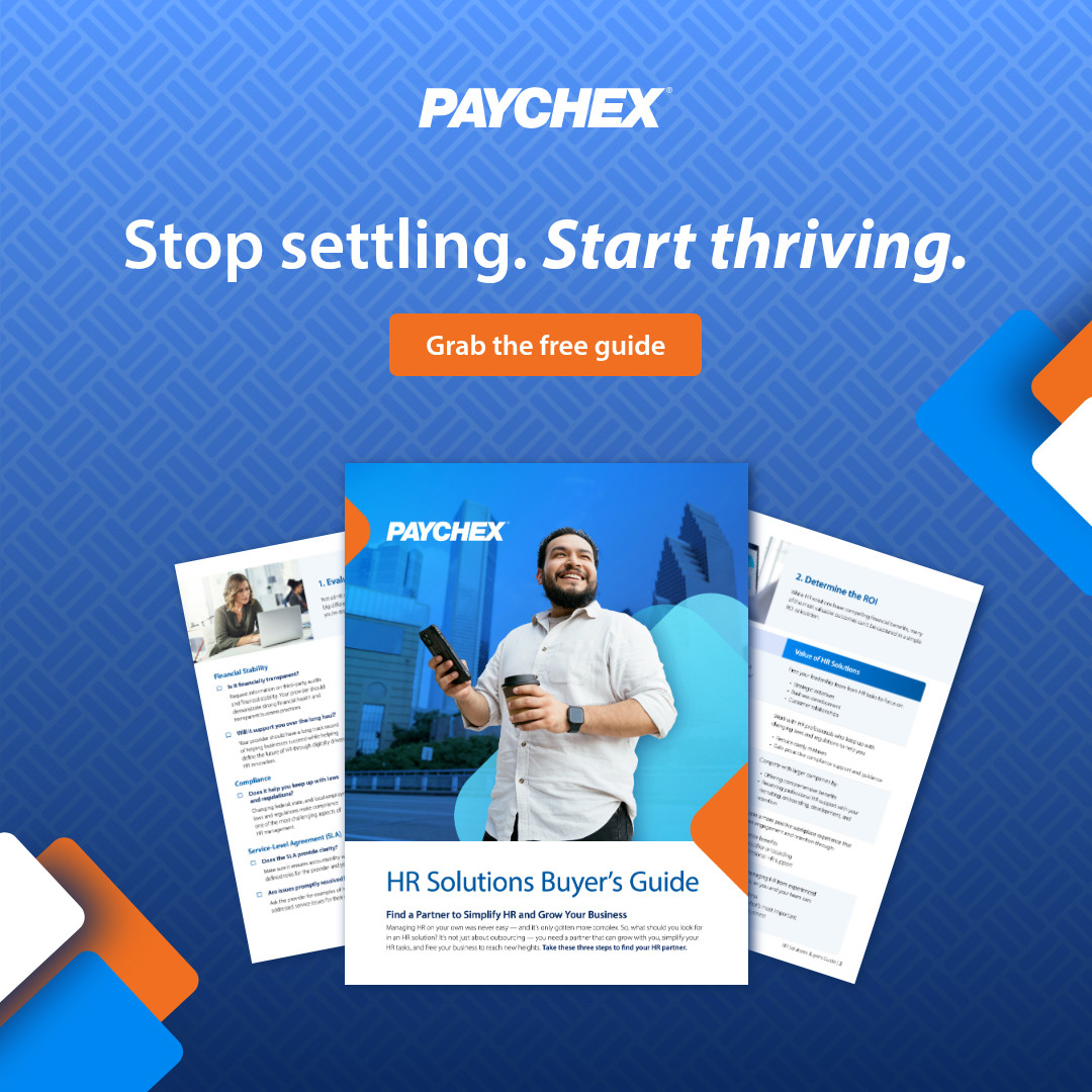 Paychex Facebook ad: Upgrade Your HR Game