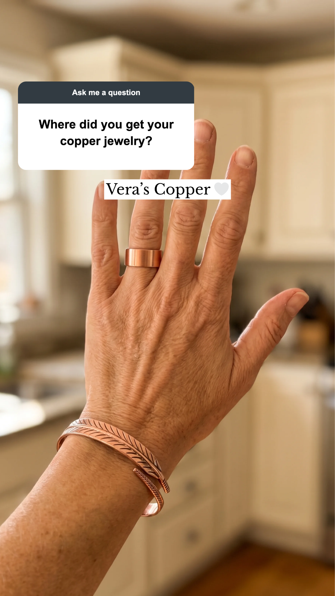 Vera’s Copper Jewelry Facebook ad