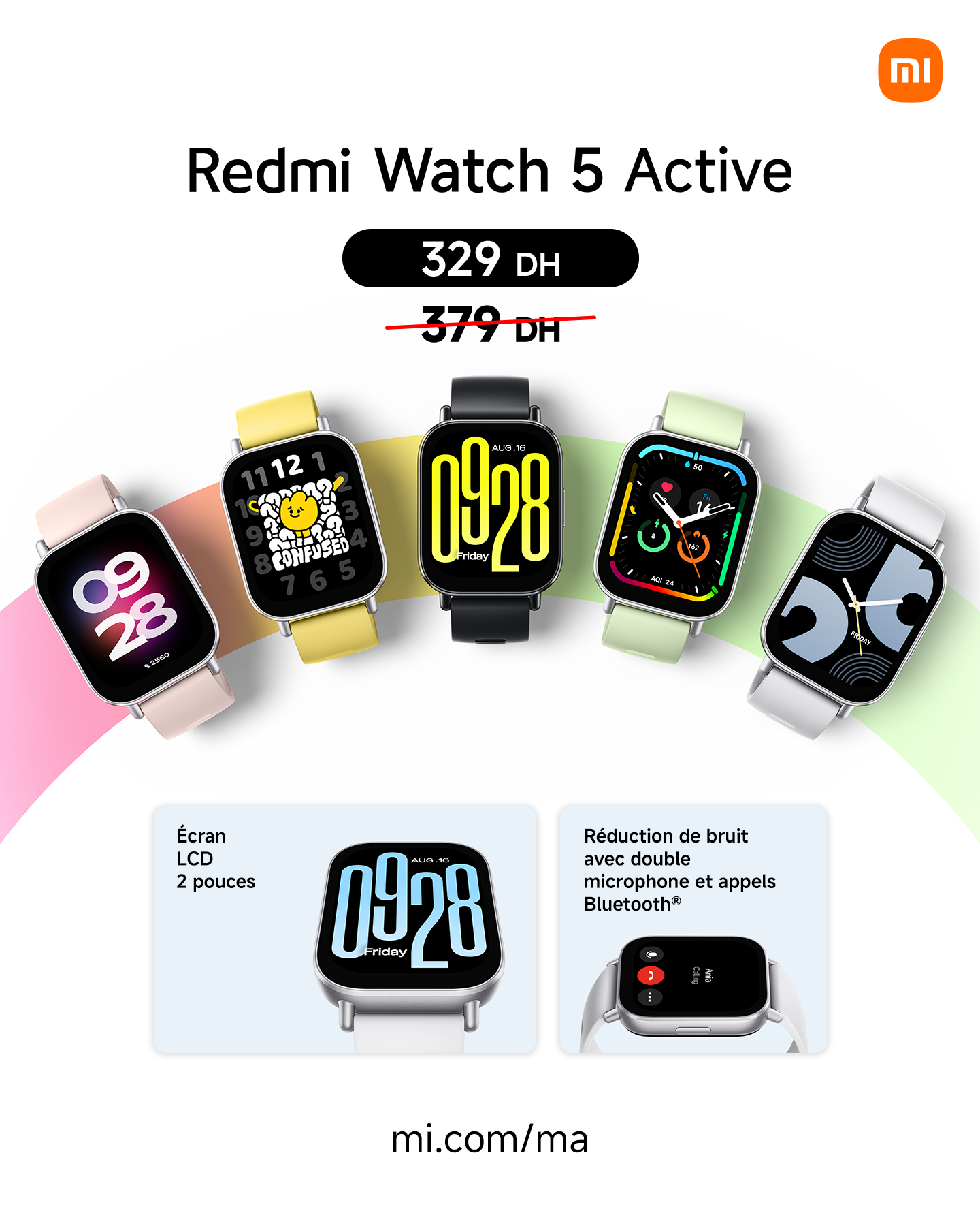 Xiaomi Morocco Facebook ad: Redmi Watch 5 Active