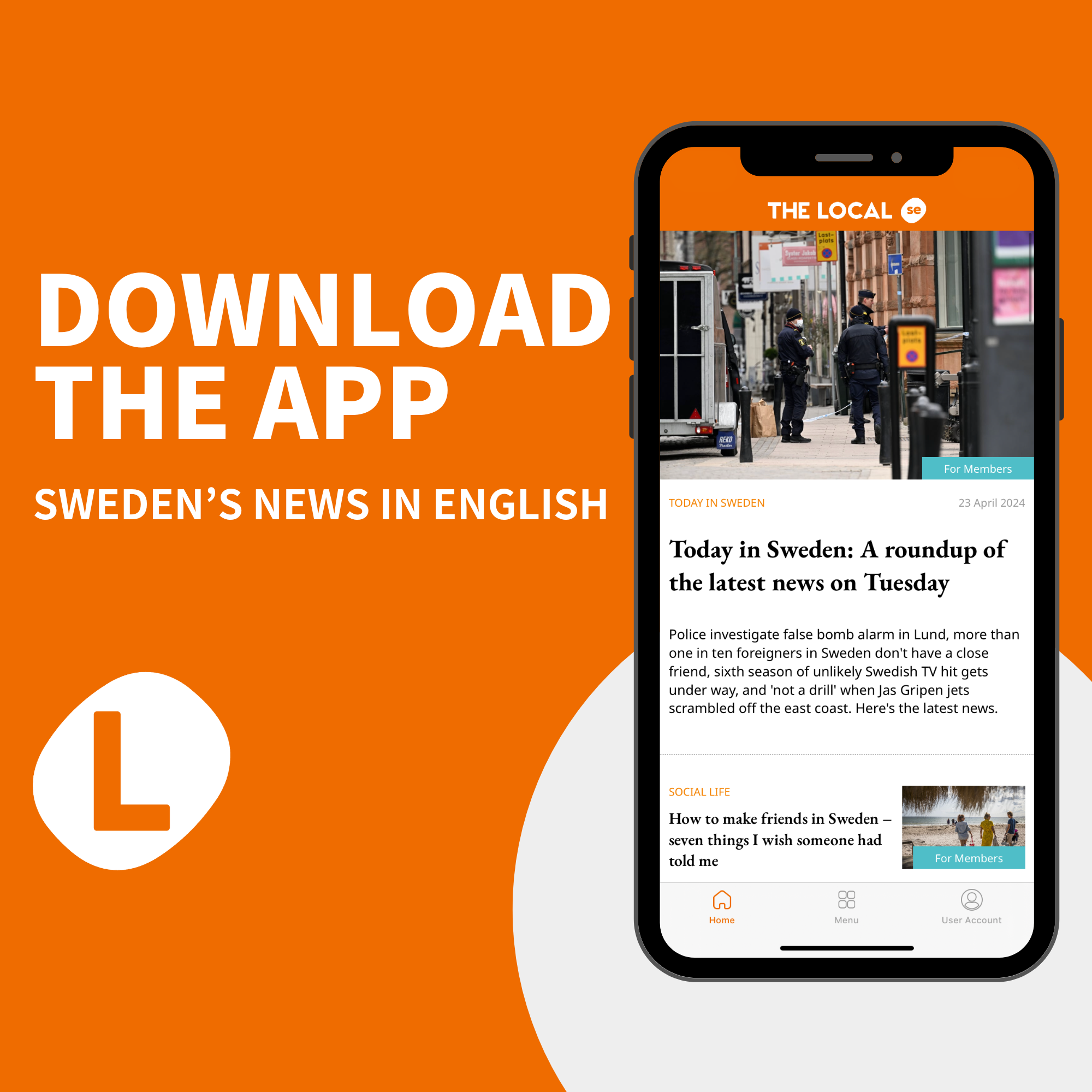 The Local Sweden Facebook ad: Download The Local Sweden App
