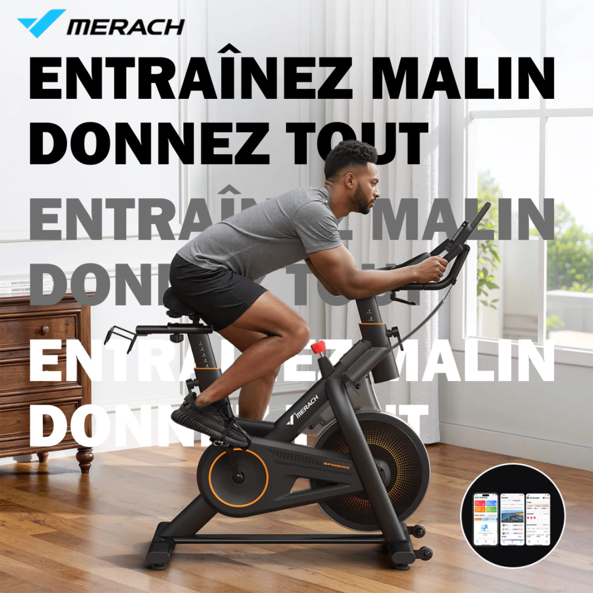 LBC Training Facebook ad: Vélo d’appartement silencieux