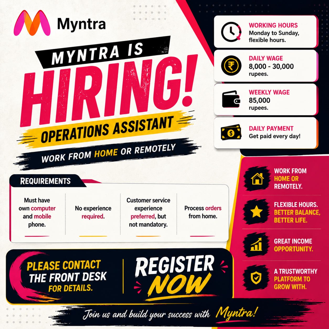 CareerWorld India Facebook ad: Erfolg beginnt mit Durchhaltevermögen.