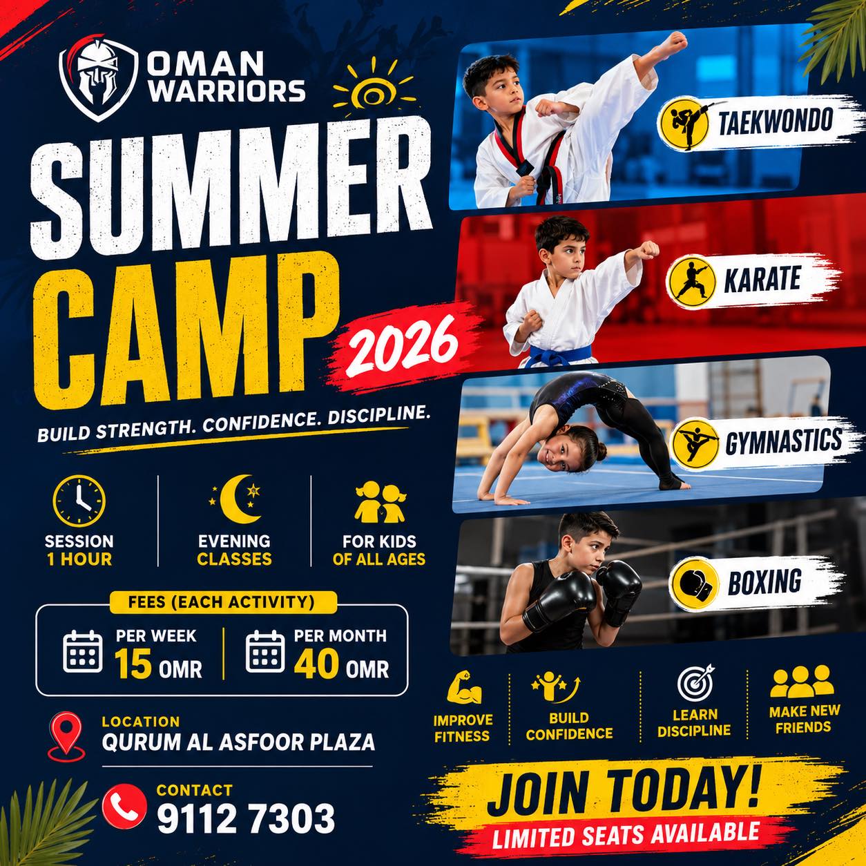 Taekwondo Oman Qurum Facebook ad
