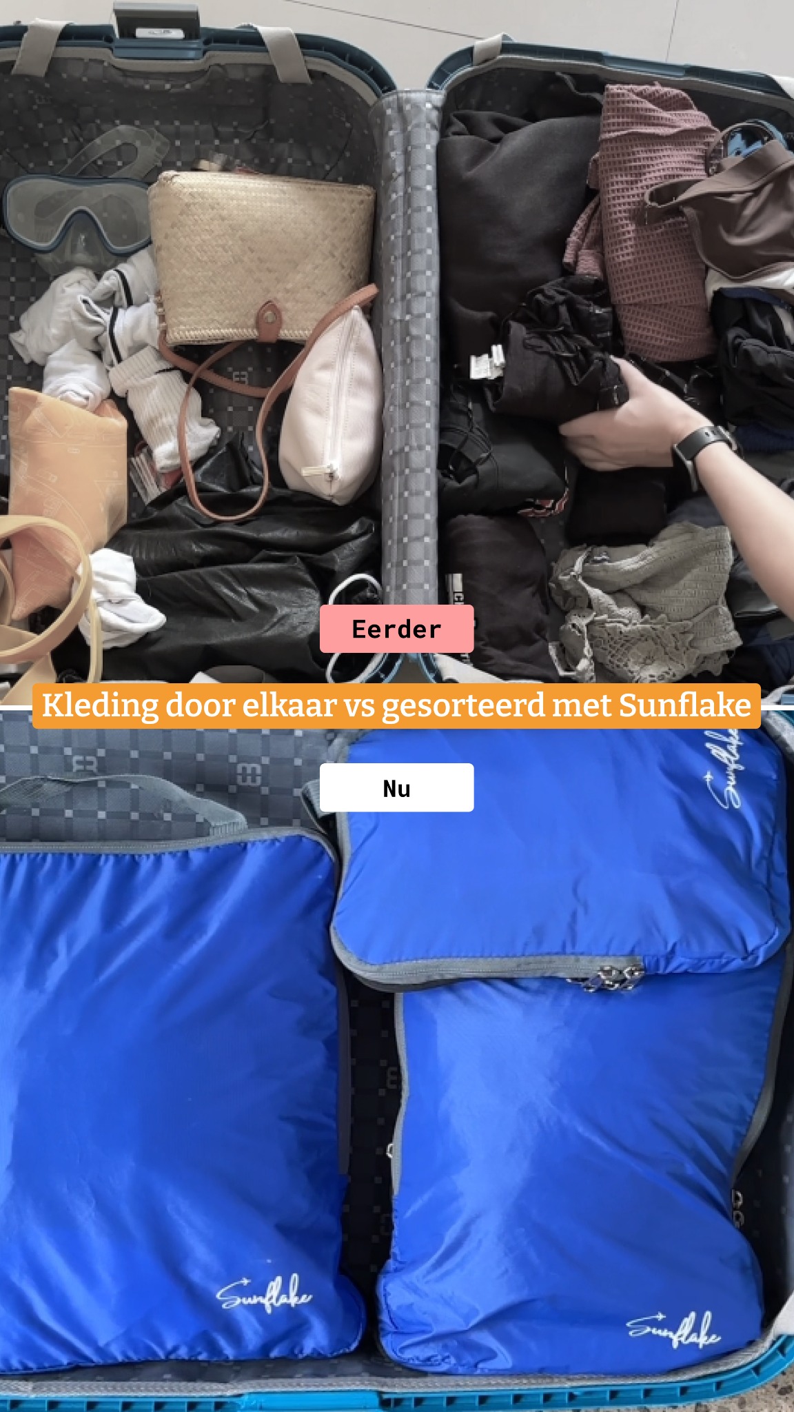 Sunflake Facebook ad: Voor 23:59 besteld, morgen in huis
